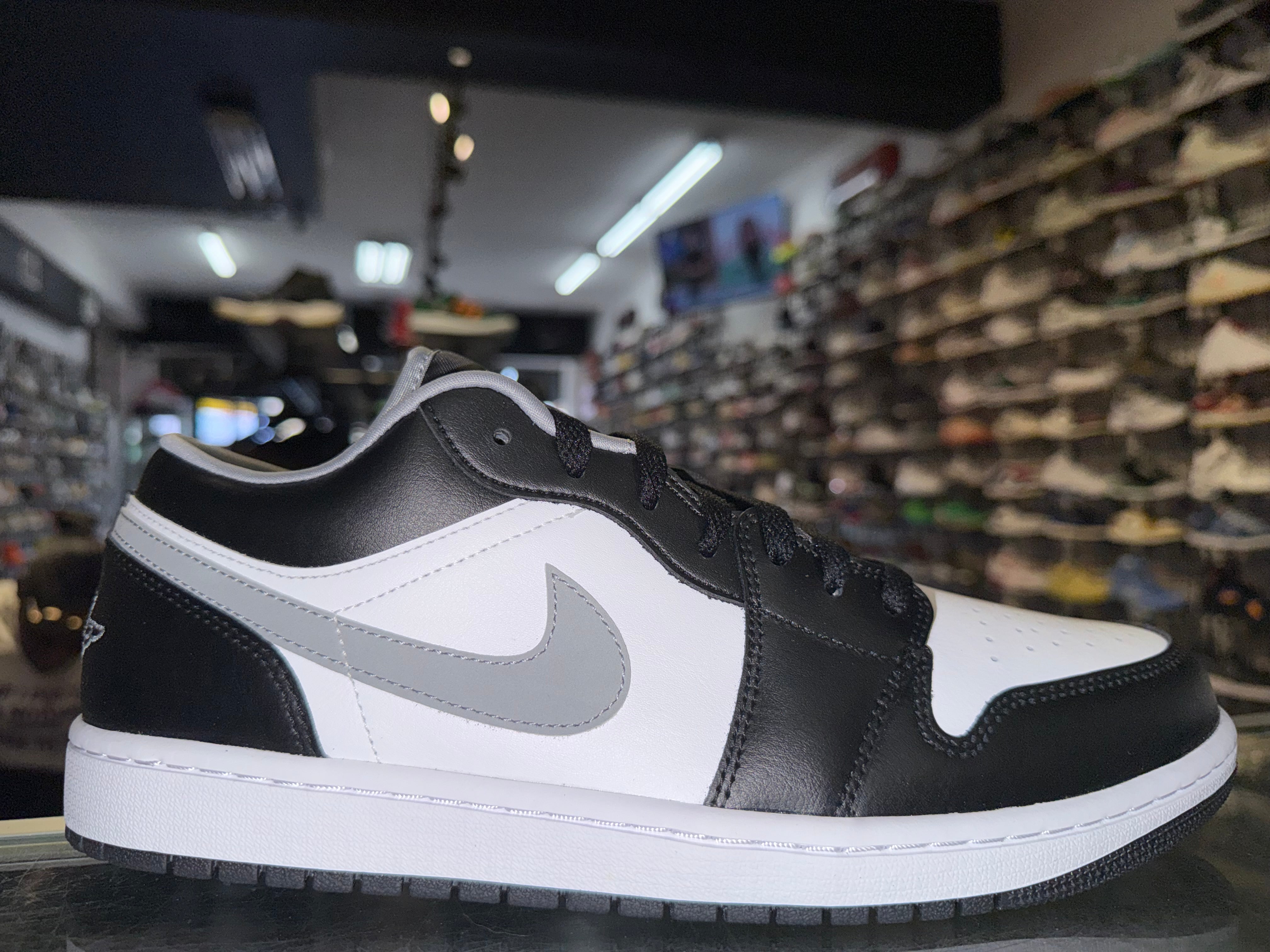 Size 10 Air Jordan 1 Low "Black White Grey" Brand New