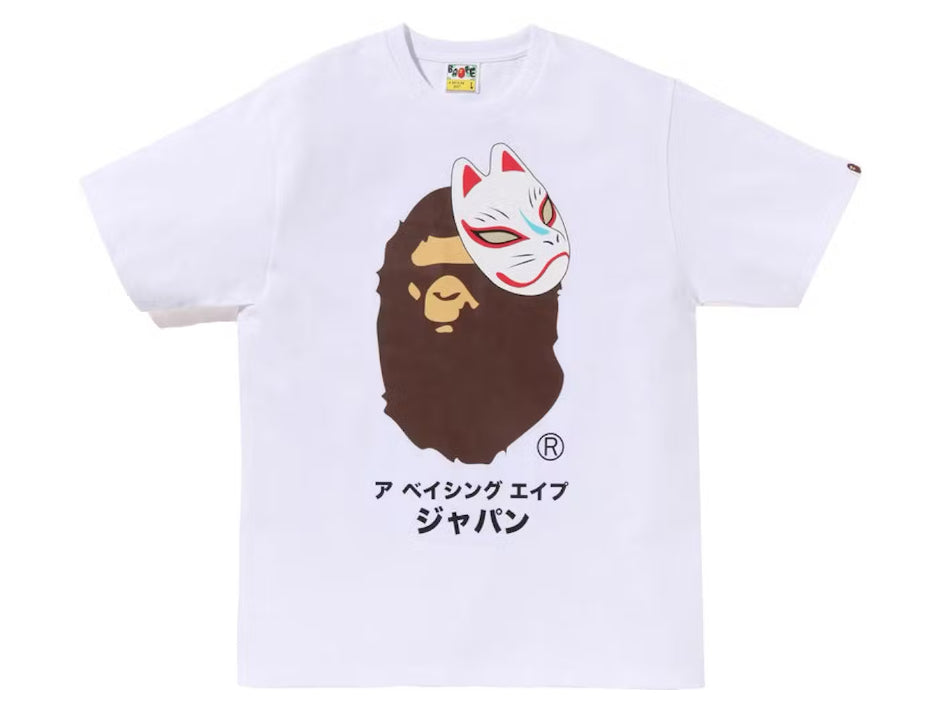 Size L Bape Japanese Fox Mask Tee 