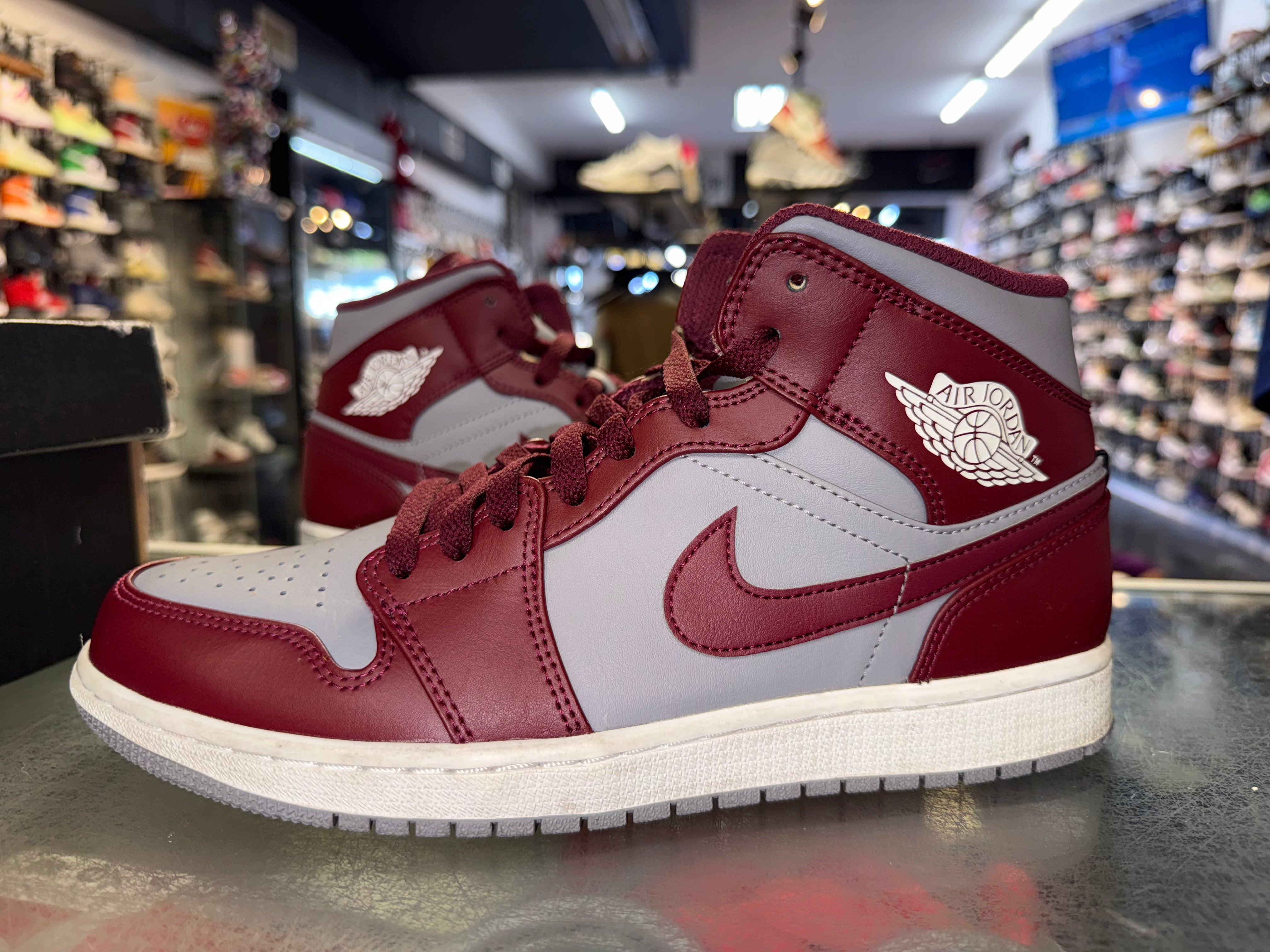 Size 9 Air Jordan 1 Mid "Cherrywood Red"