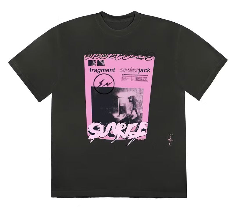 Size L Travis Scott Pink Sunrise Tee “Black”
