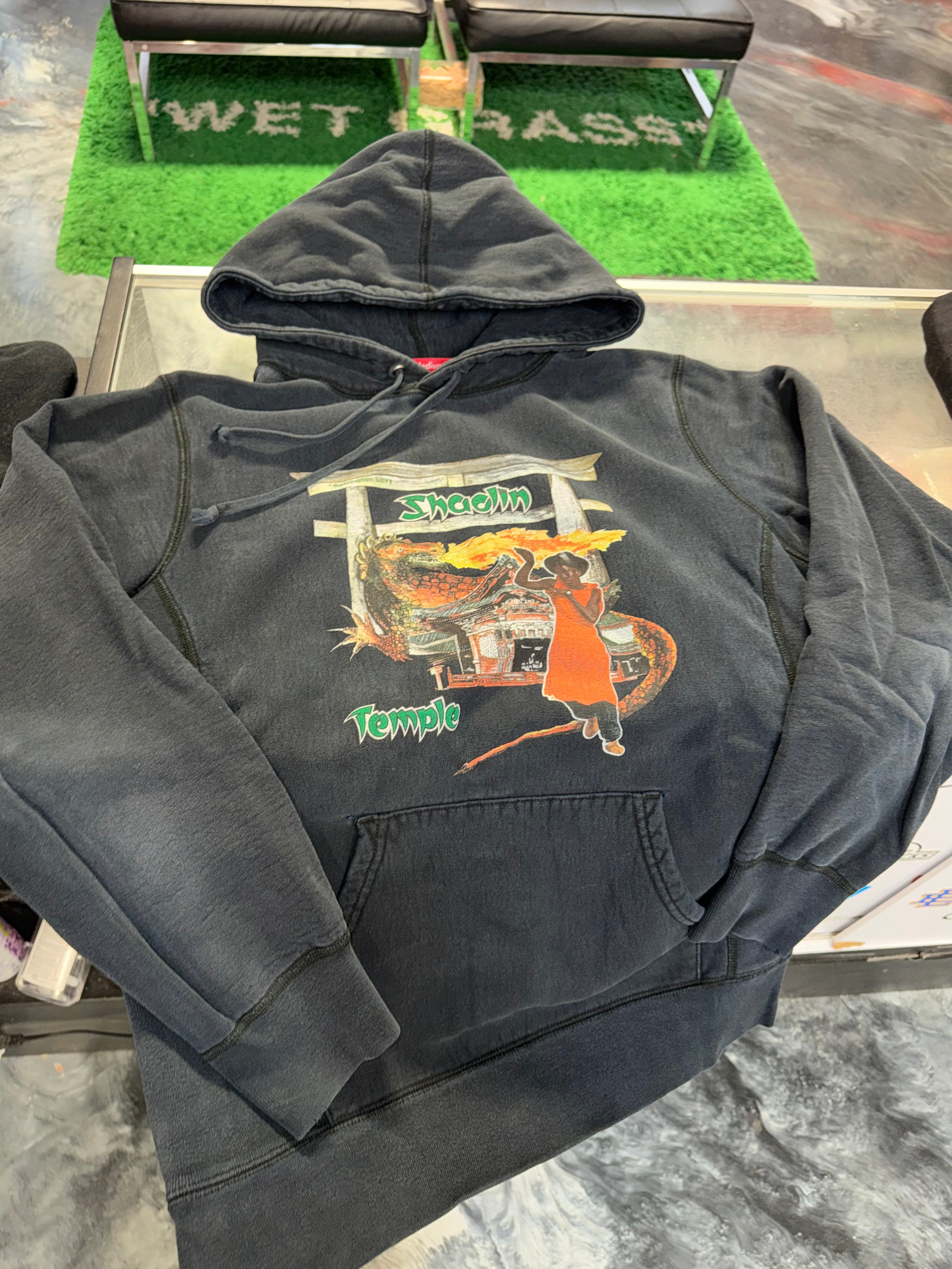 Size M Supreme Jah Life Shaolin Temple Hoodie “Navy”