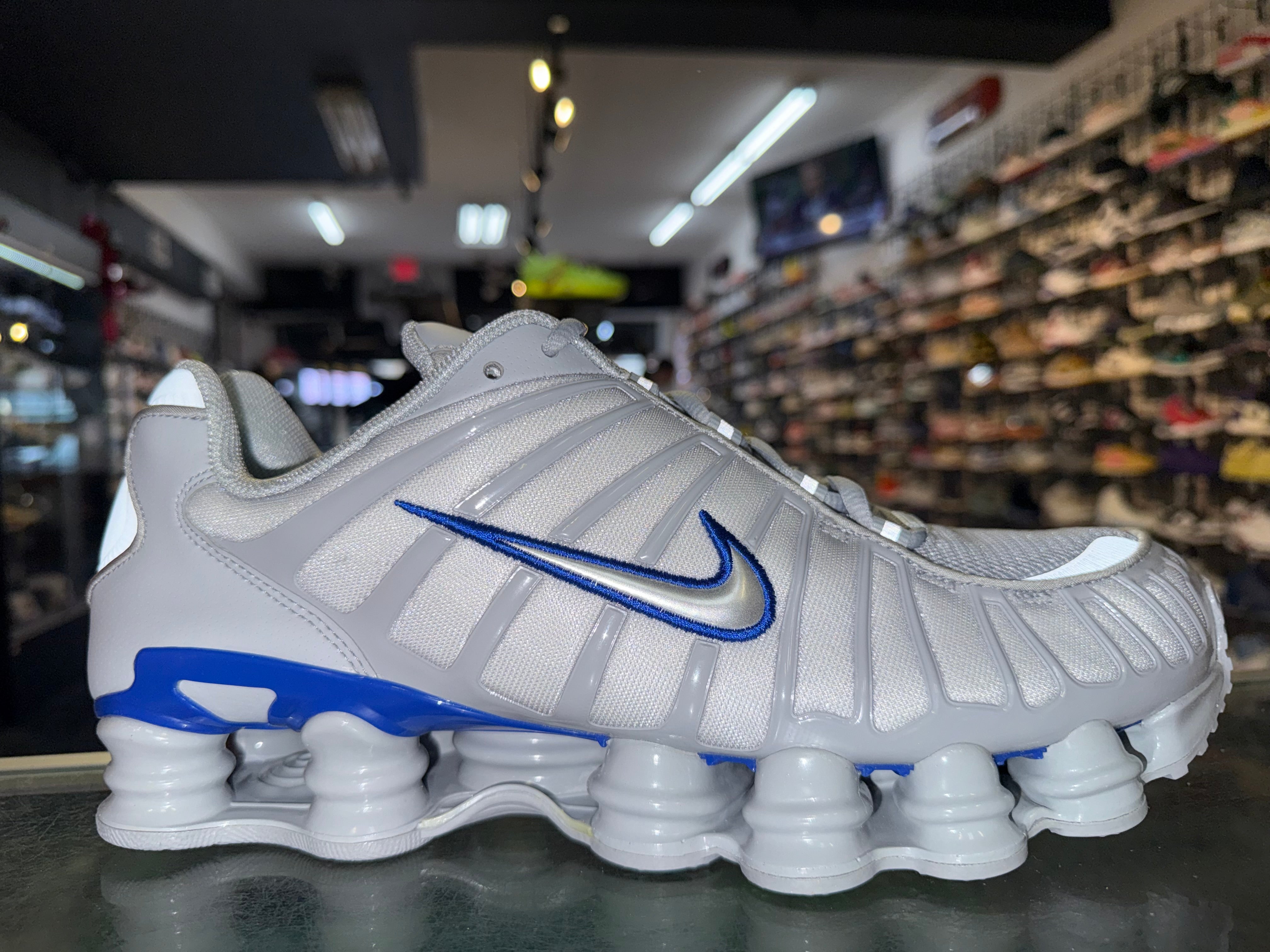 Size 13 Nike Shox "Wolf Grey Metallic Silver Blue" Brand New