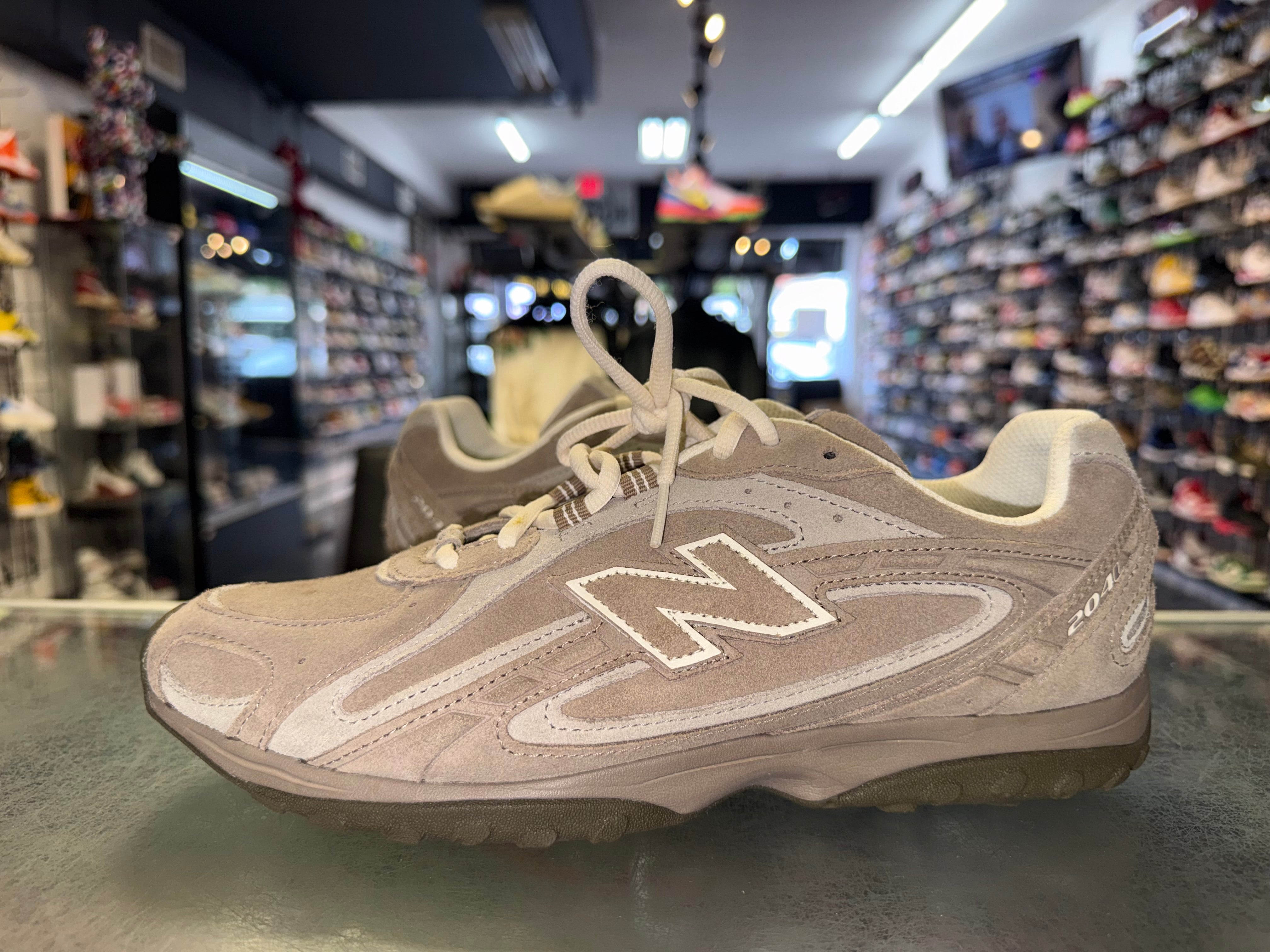 Size 9 New Balance 204L "Mushroom and Stone"