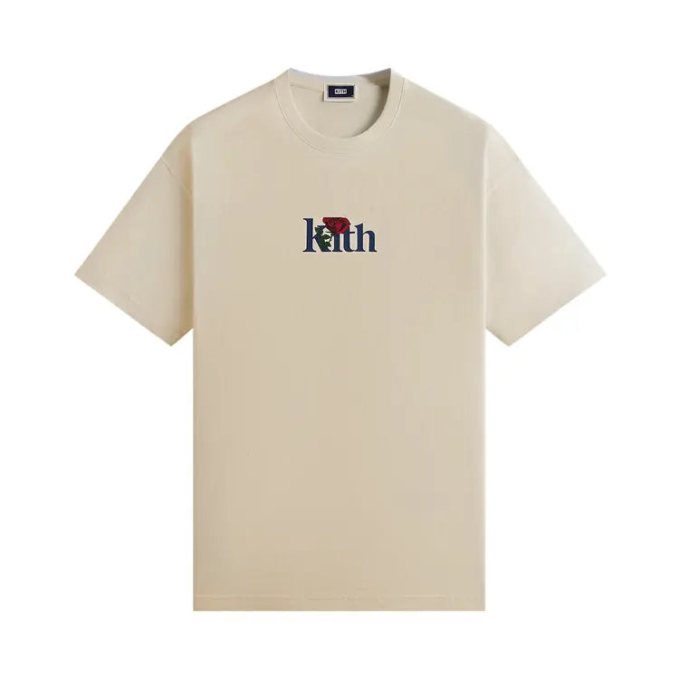Size L Kith Rose Serif Tee “Cream”
