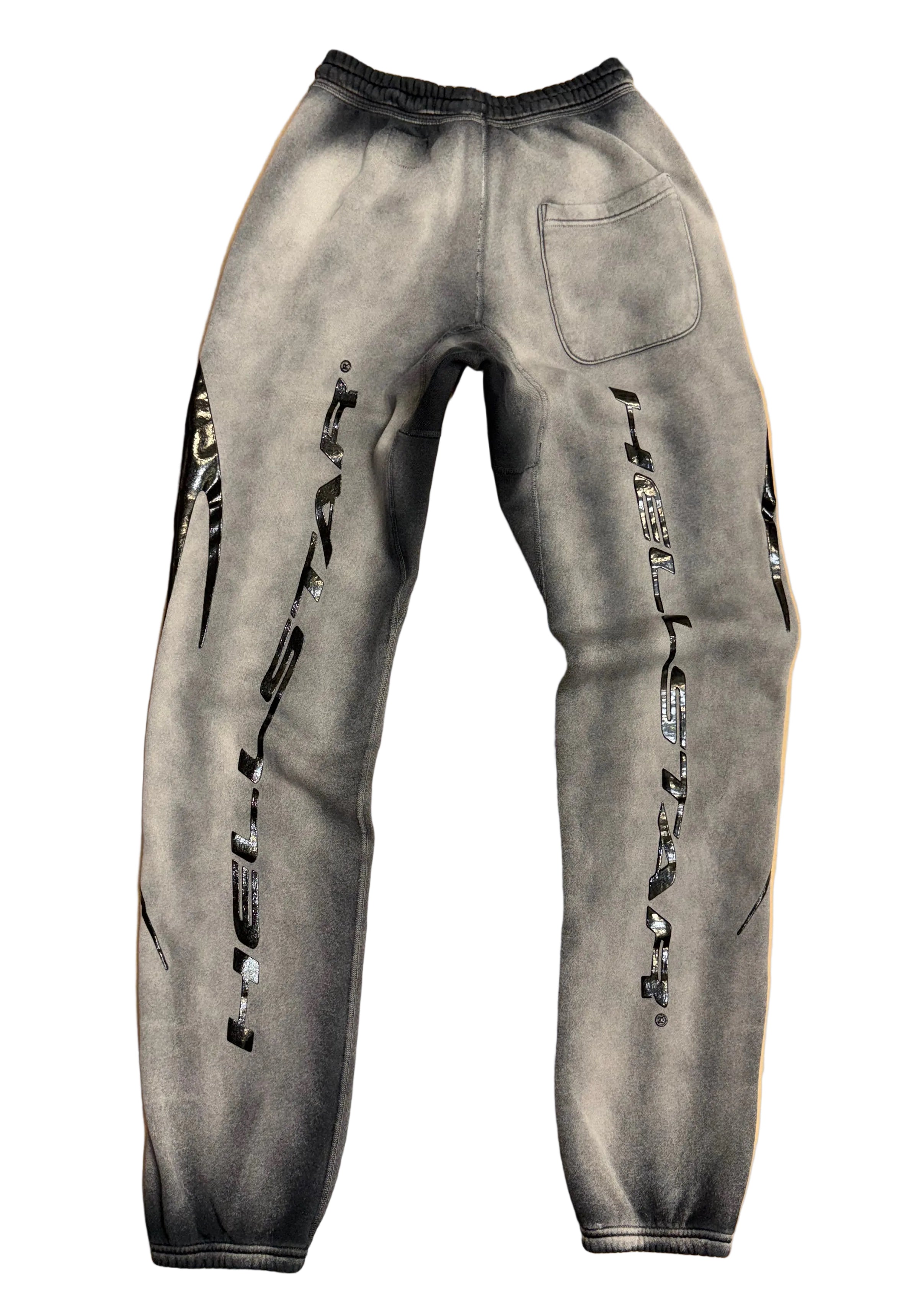 Size XS (Fits S) Hellstar Shooting Stars Sweatpants “Washed Black”