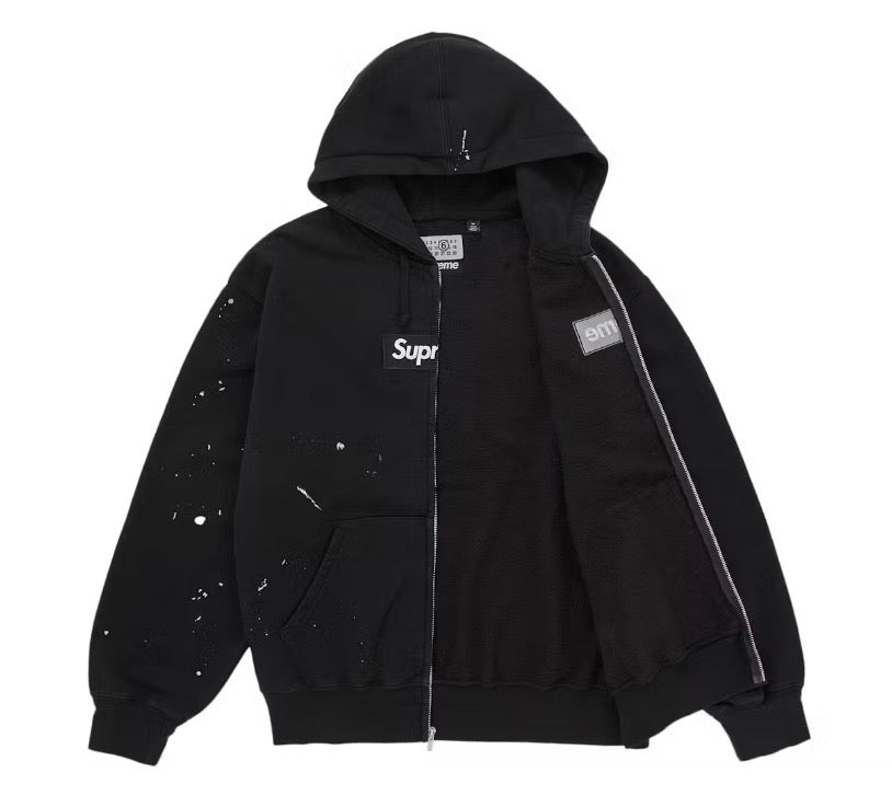 Size M Supreme MM6 Maison Margiela Box Logo Zip Up “Black” Brand New