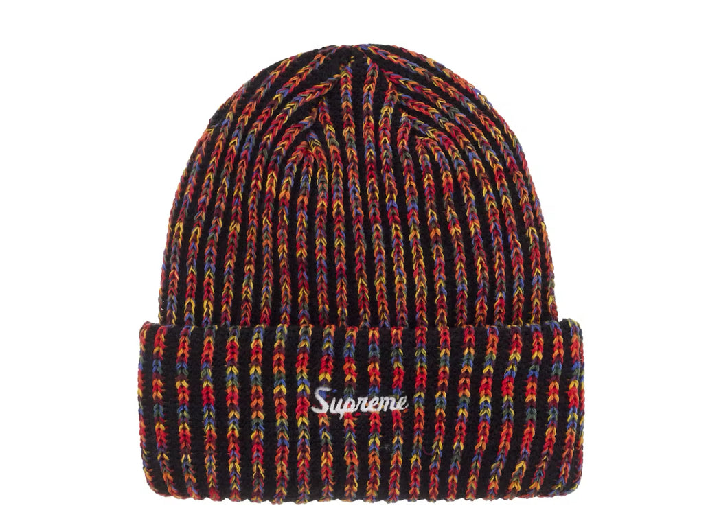 Size OS Supreme Rainbow Loose Gauge Beanie “Black” Brand New