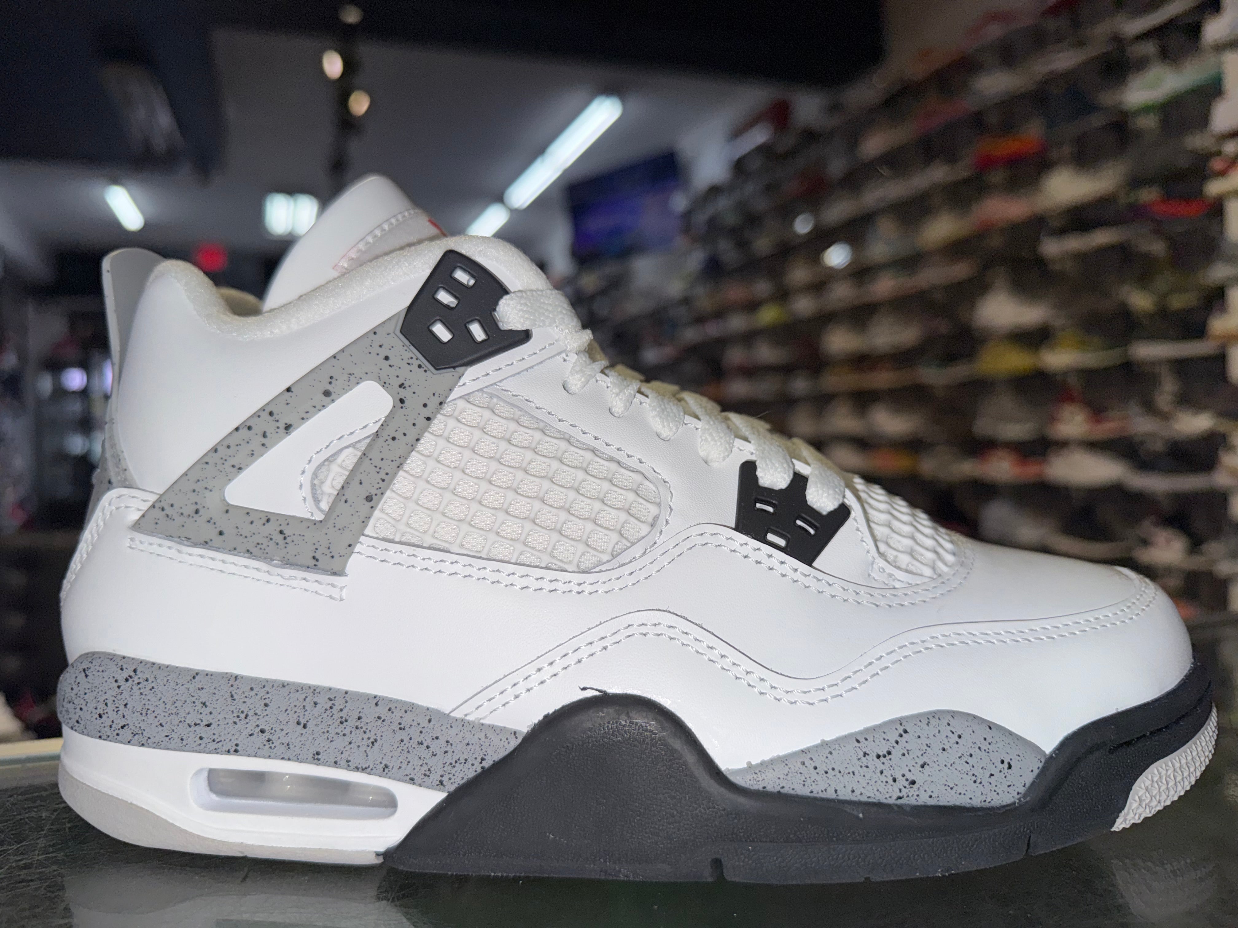 Size 6.5y Air Jordan 4 “White Cement” Brand New