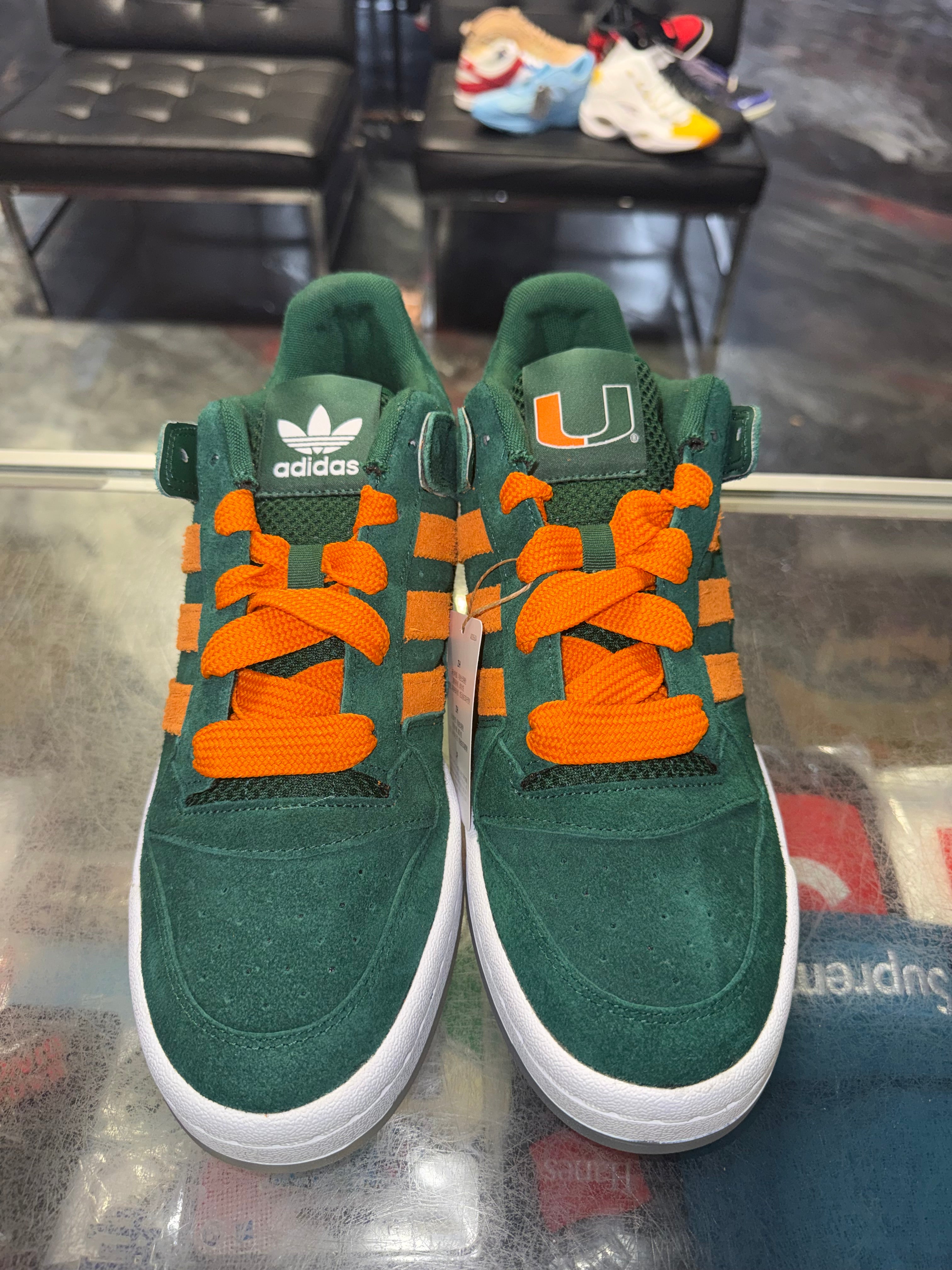 Size 11.5 Adidas Forum Low "Miami Hurricanes" Brand New