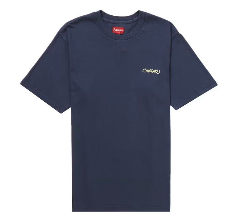 Size L Supreme Handstyle Tee “Blue” Brand New