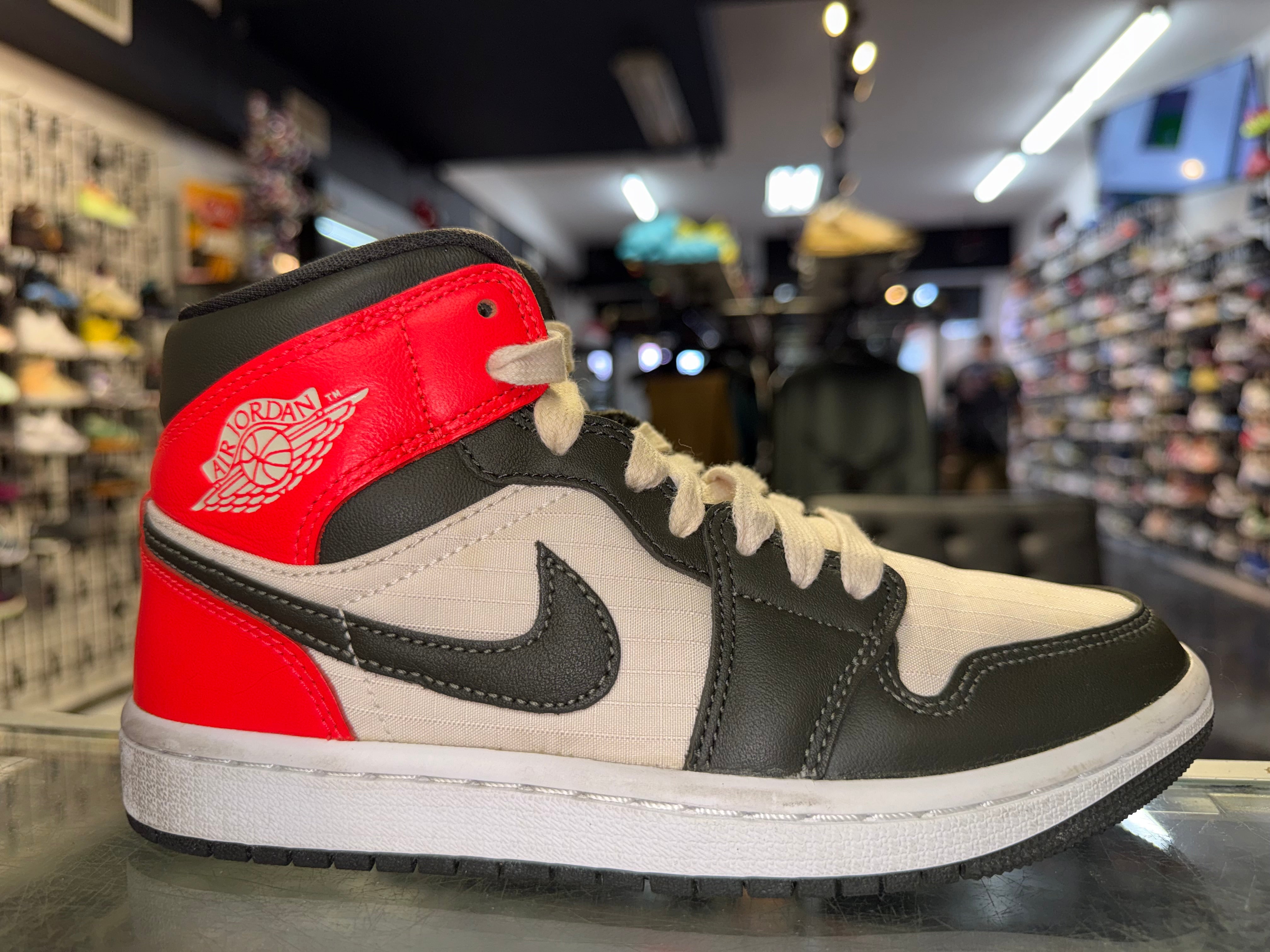 Size 4 (5.5W) Air Jordan 1 Mid "Light Orewood Brown"