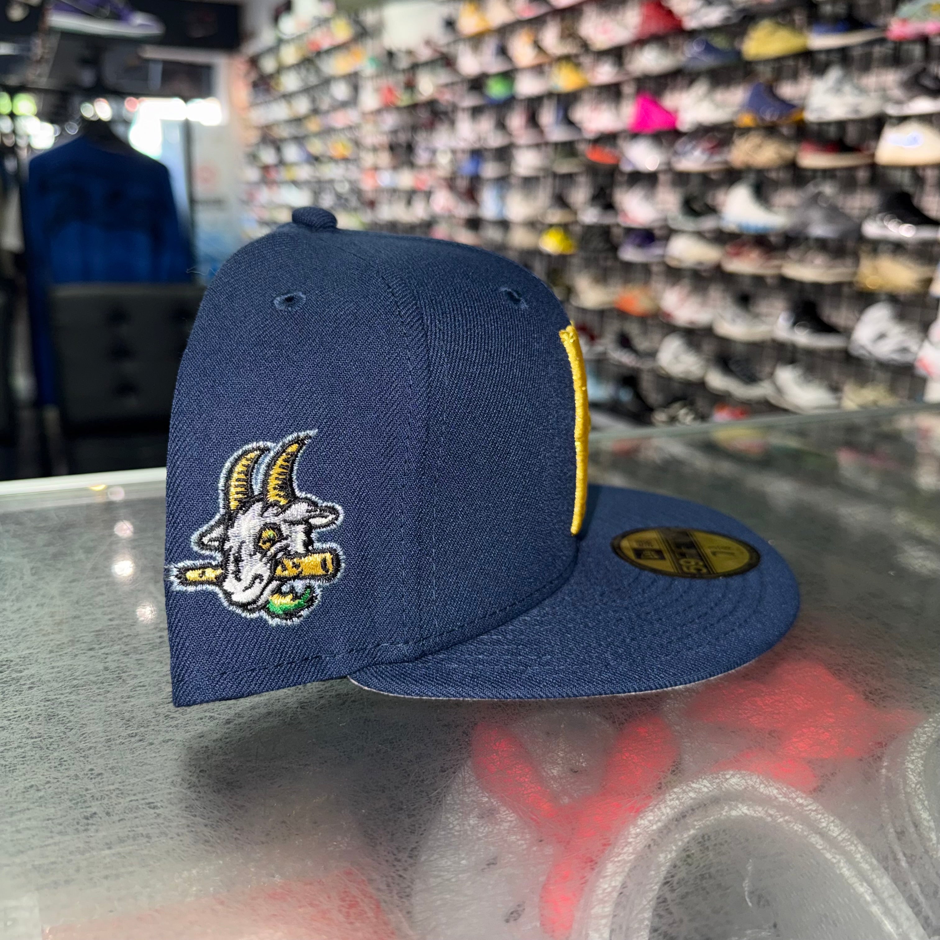 Size 7 3/8 New Era Fitted Hat “Yard Goats” Brand New