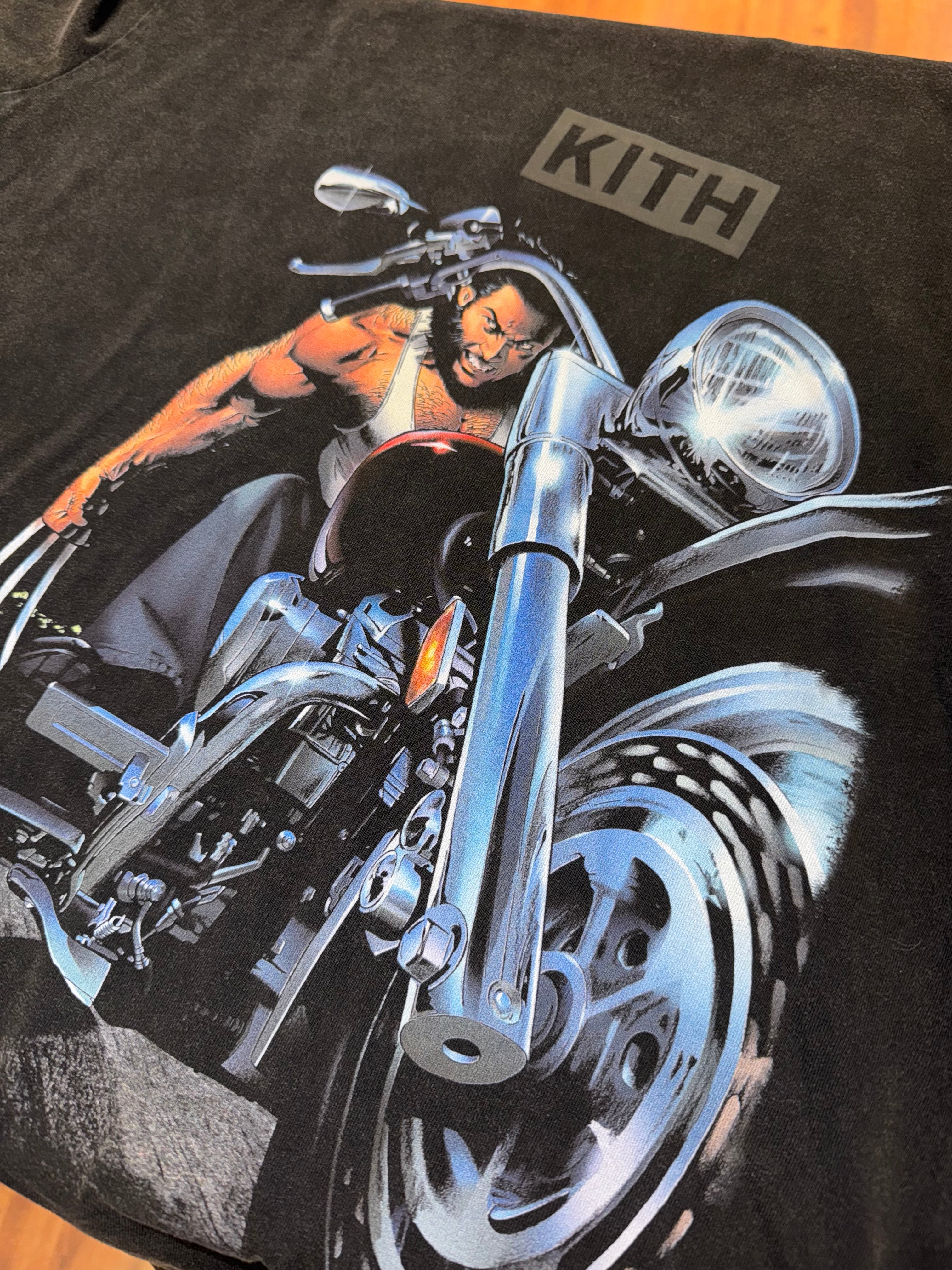 Size XS (Fits S) Kith Marvel Chopper Tee “Black” Brand New