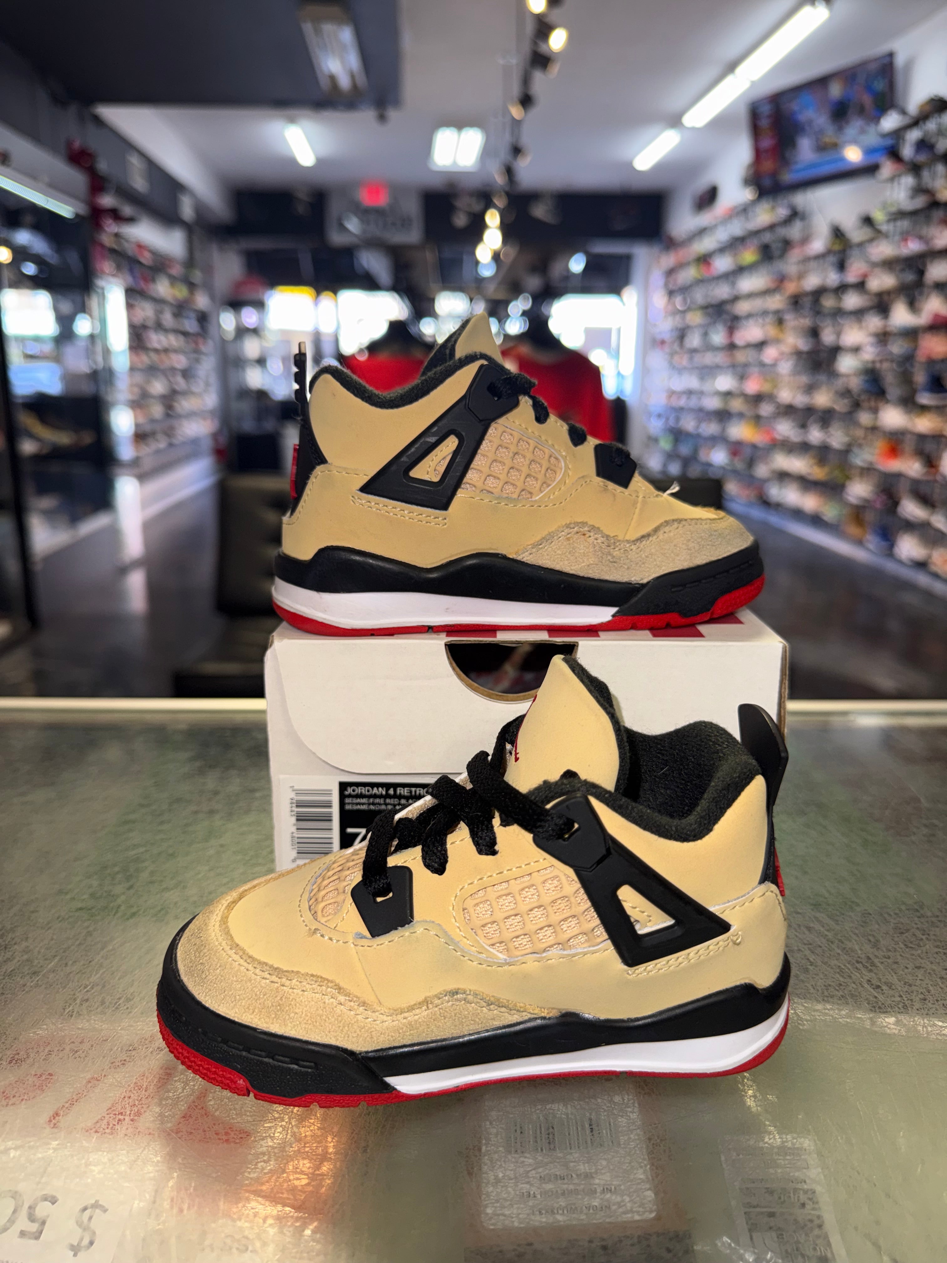 Size 7c Air Jordan 4 “Pizza” (TD)