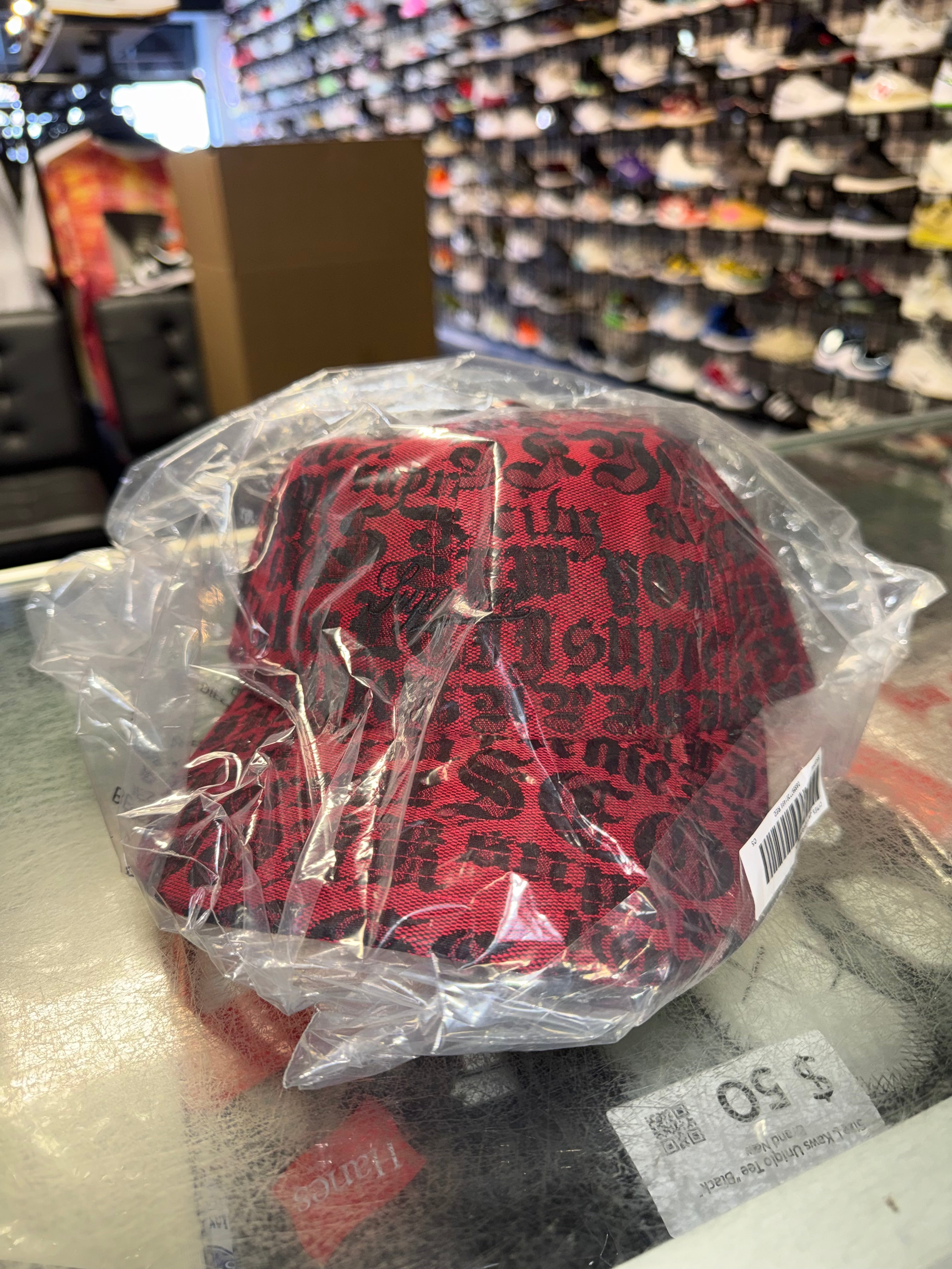 Size OS Supreme Cities Jacquard Hat “Red” Brand New