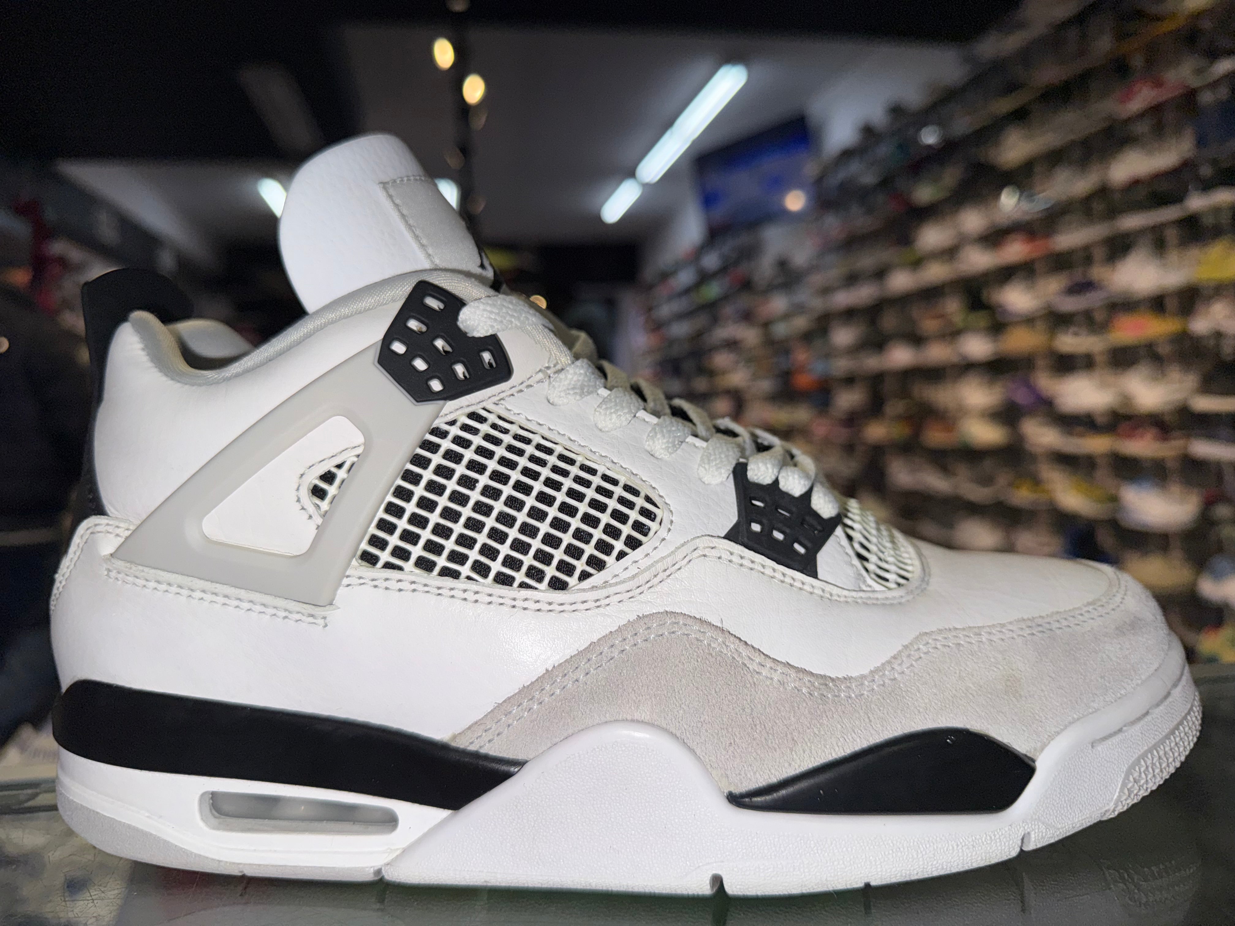 Size 9.5 Air Jordan 4 "Military Black"