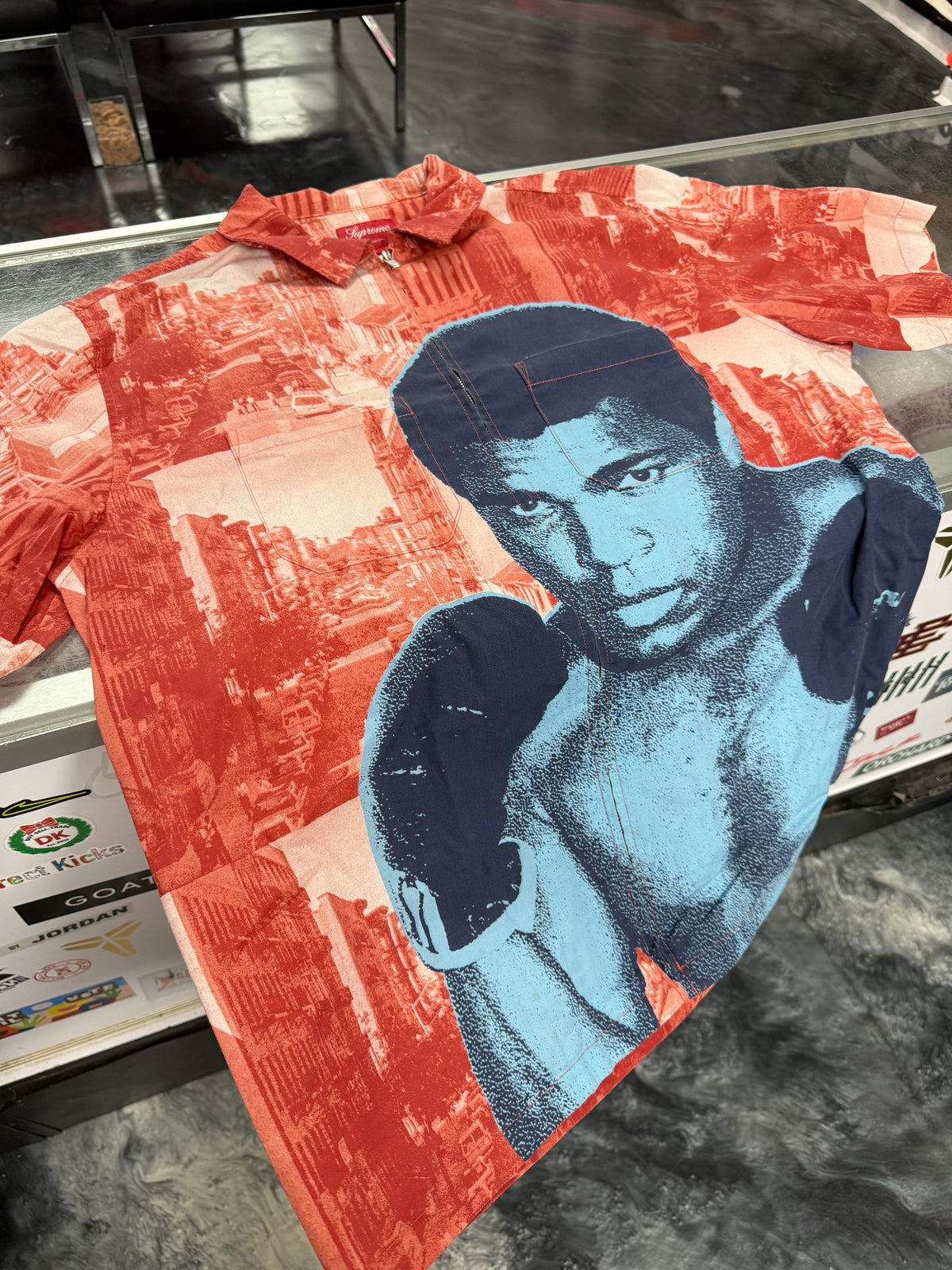 Size L Supreme Muhammad Ali Zip Up S/S Tee “Multicolor”