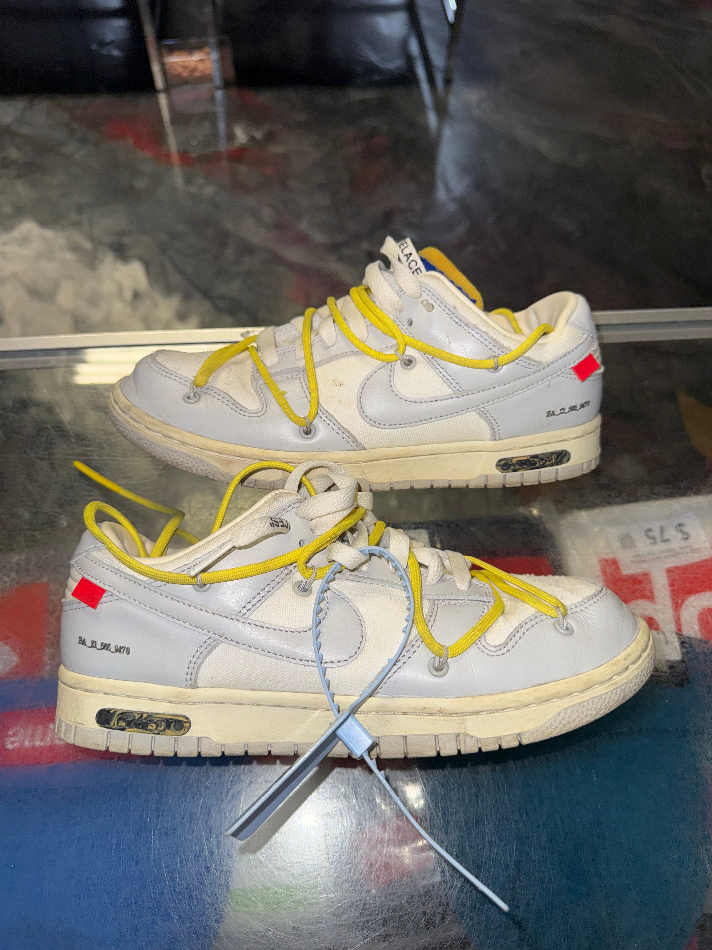 Size 6.5 Dunk Low Off White "Lot 27" - NB