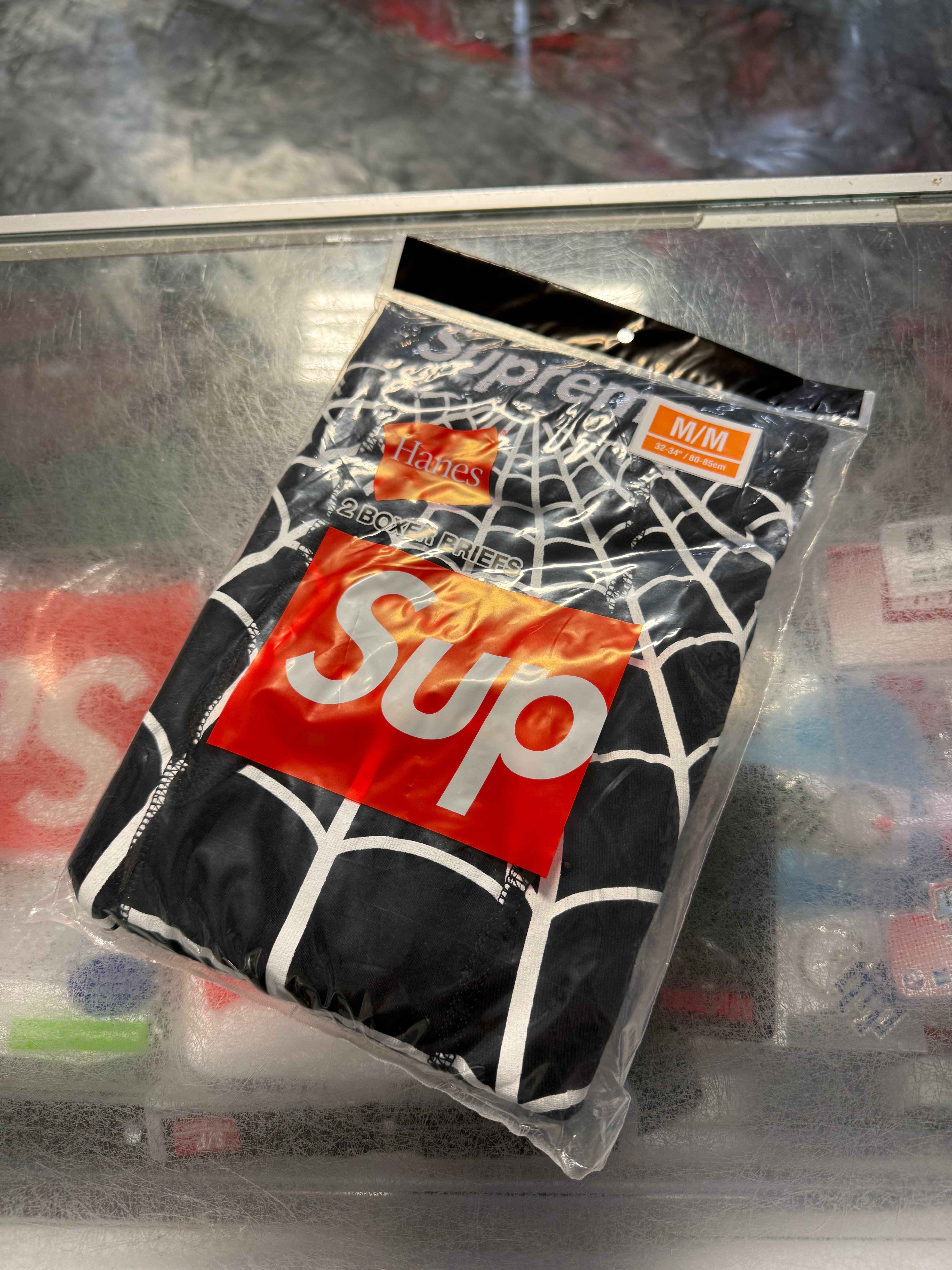 Size M Supreme Hanes Spider-Man Boxer Briefs 2-Pack “Black” Brand New