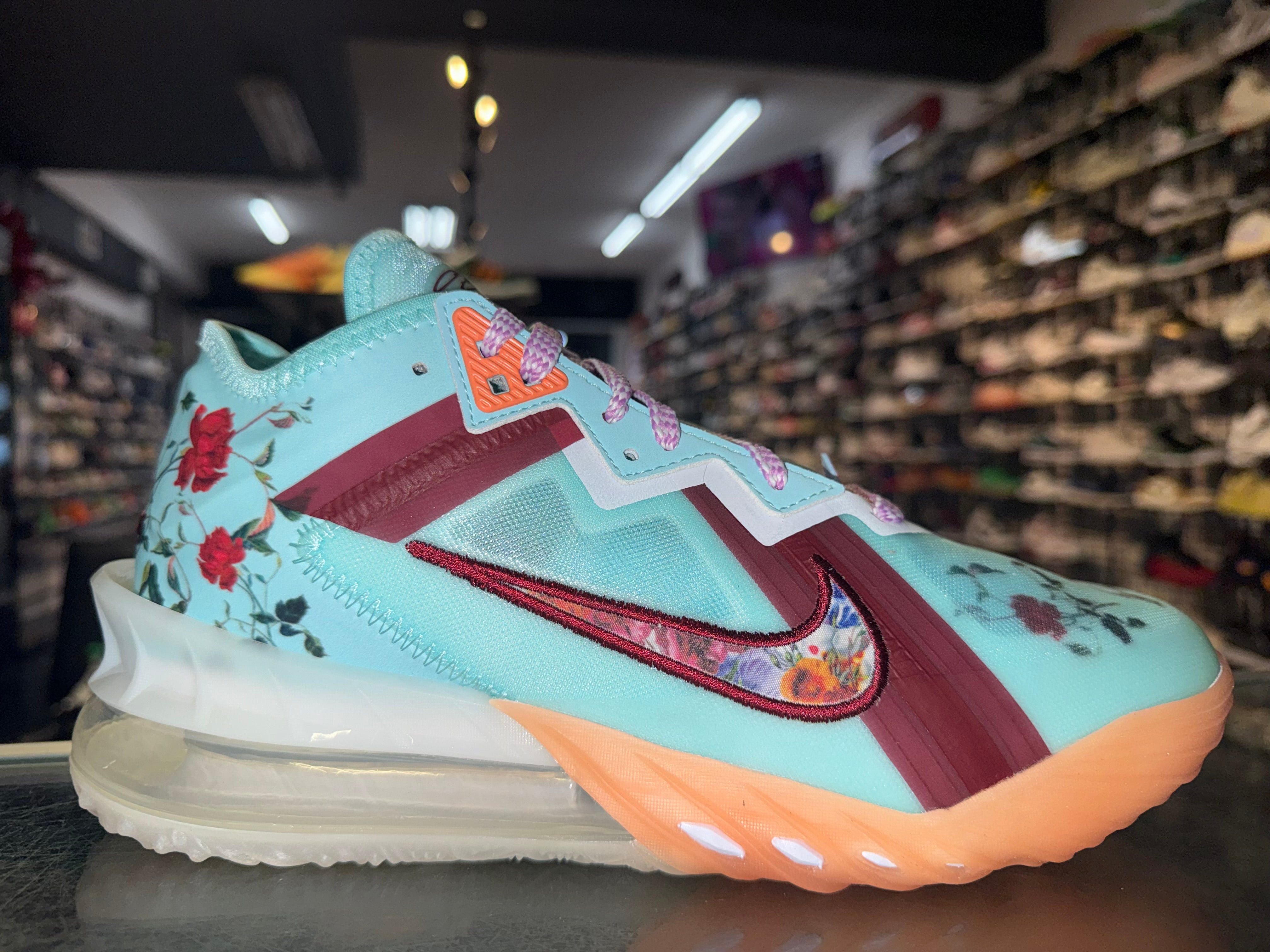 Size 8 Lebron 18 Low "Mimi Plange Daughters Floral" Brand New