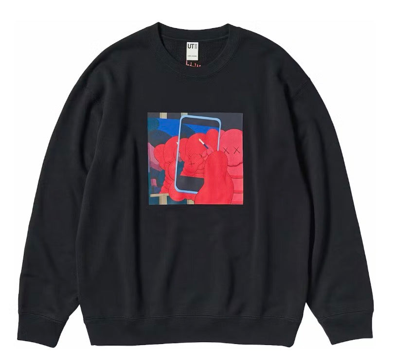 Size L Kaws x Uniqlo Warhol Crewneck “Black”
