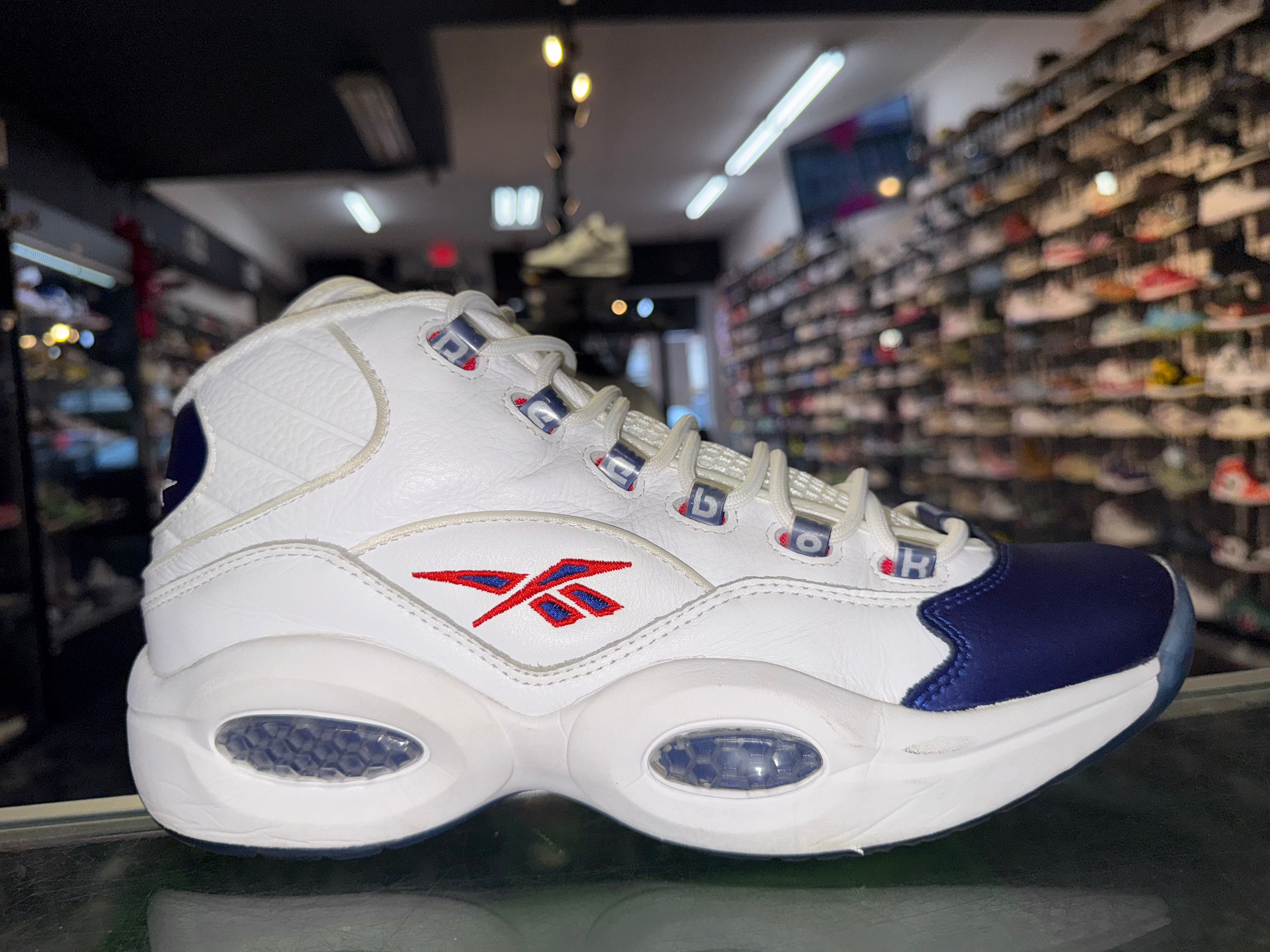Size 12 Reebok Question Mid "Blue Toe"