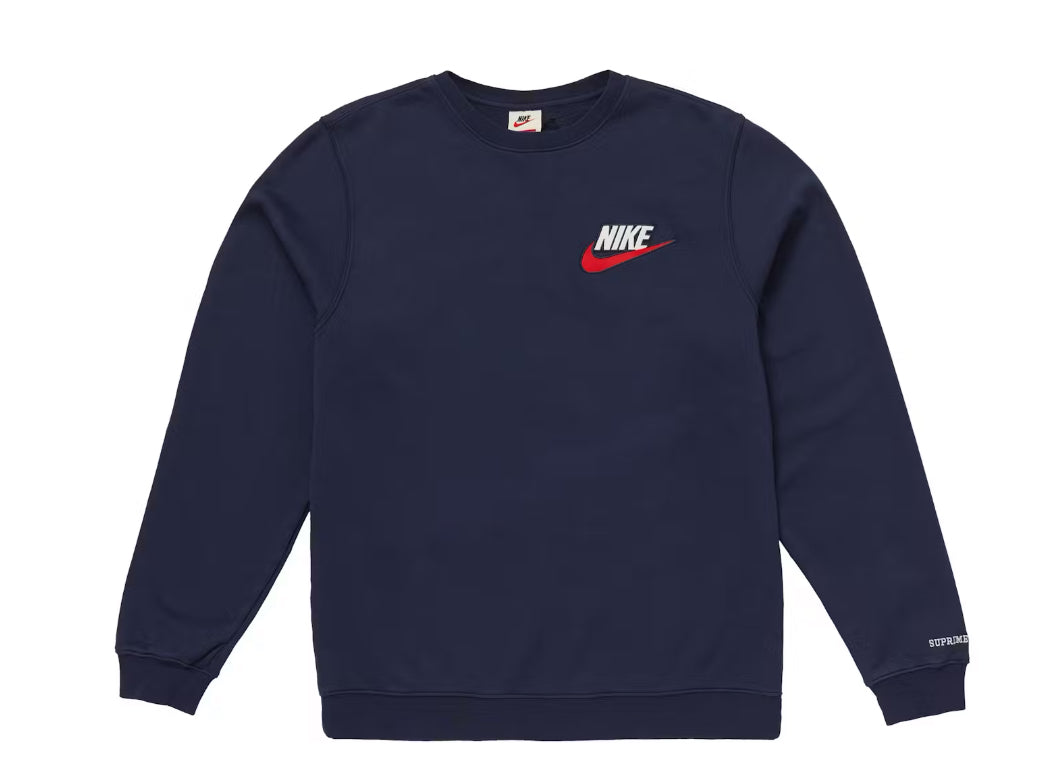 Size S Supreme x Nike Crewneck “Navy”