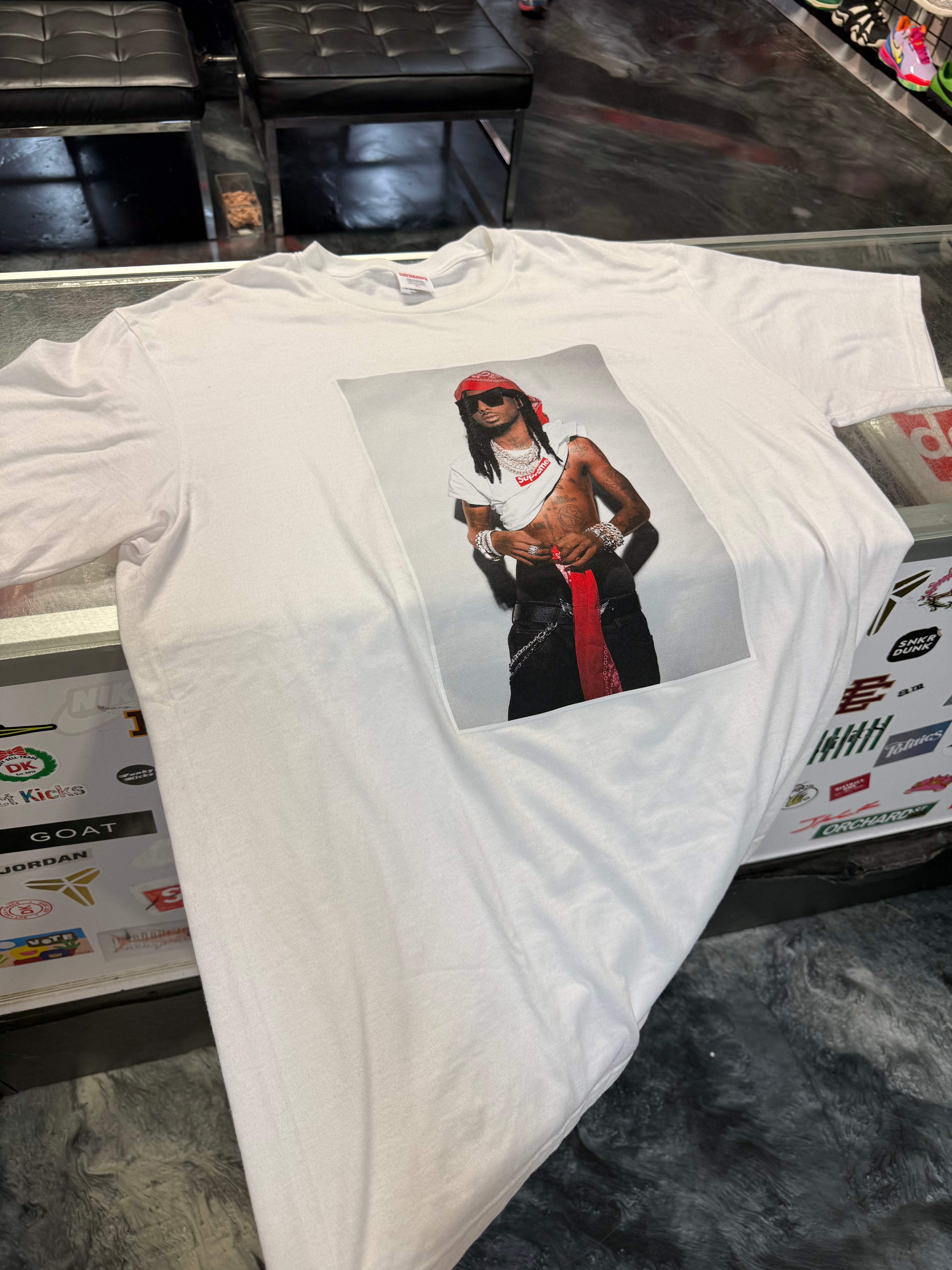 Size XL Supreme Playboi Carti Tee “White”