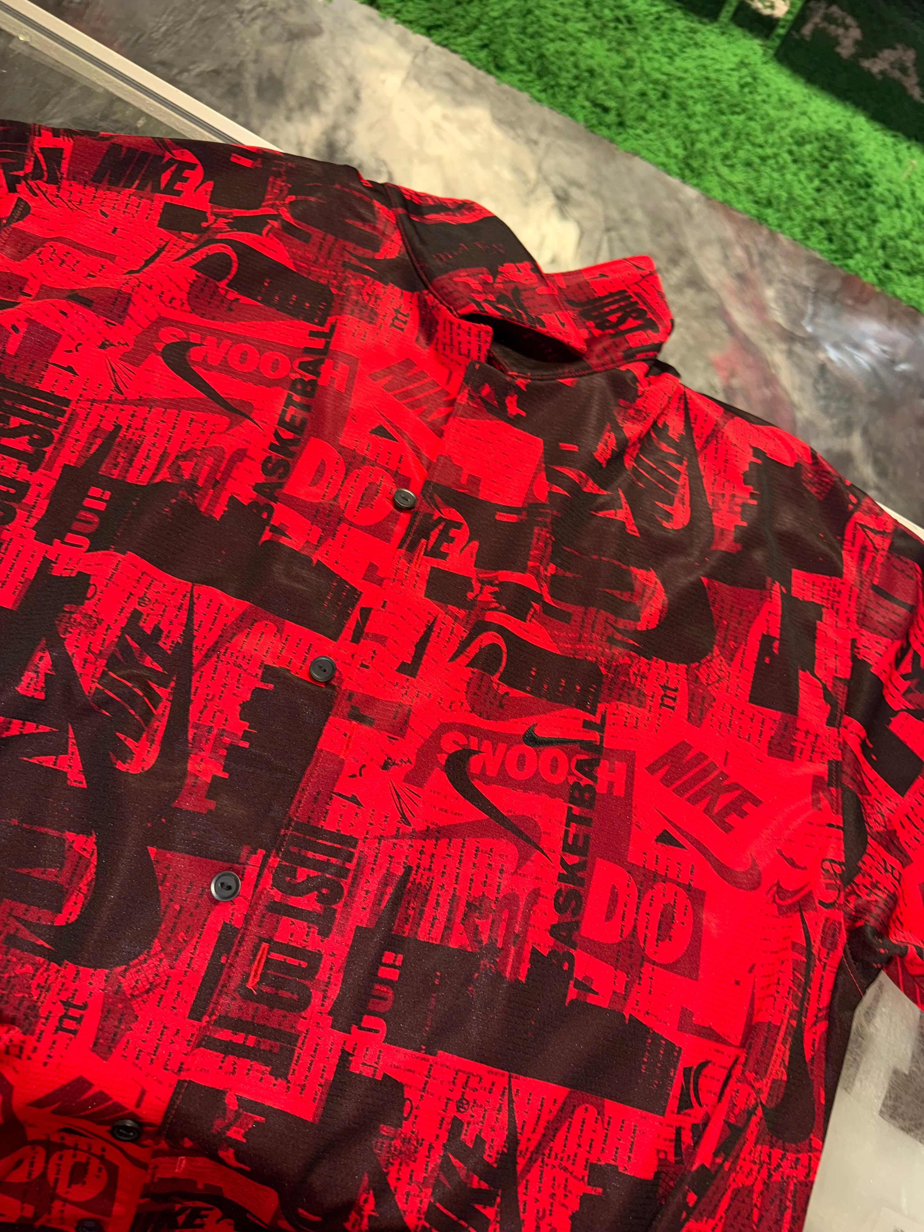 Medium Nike Button Up Red