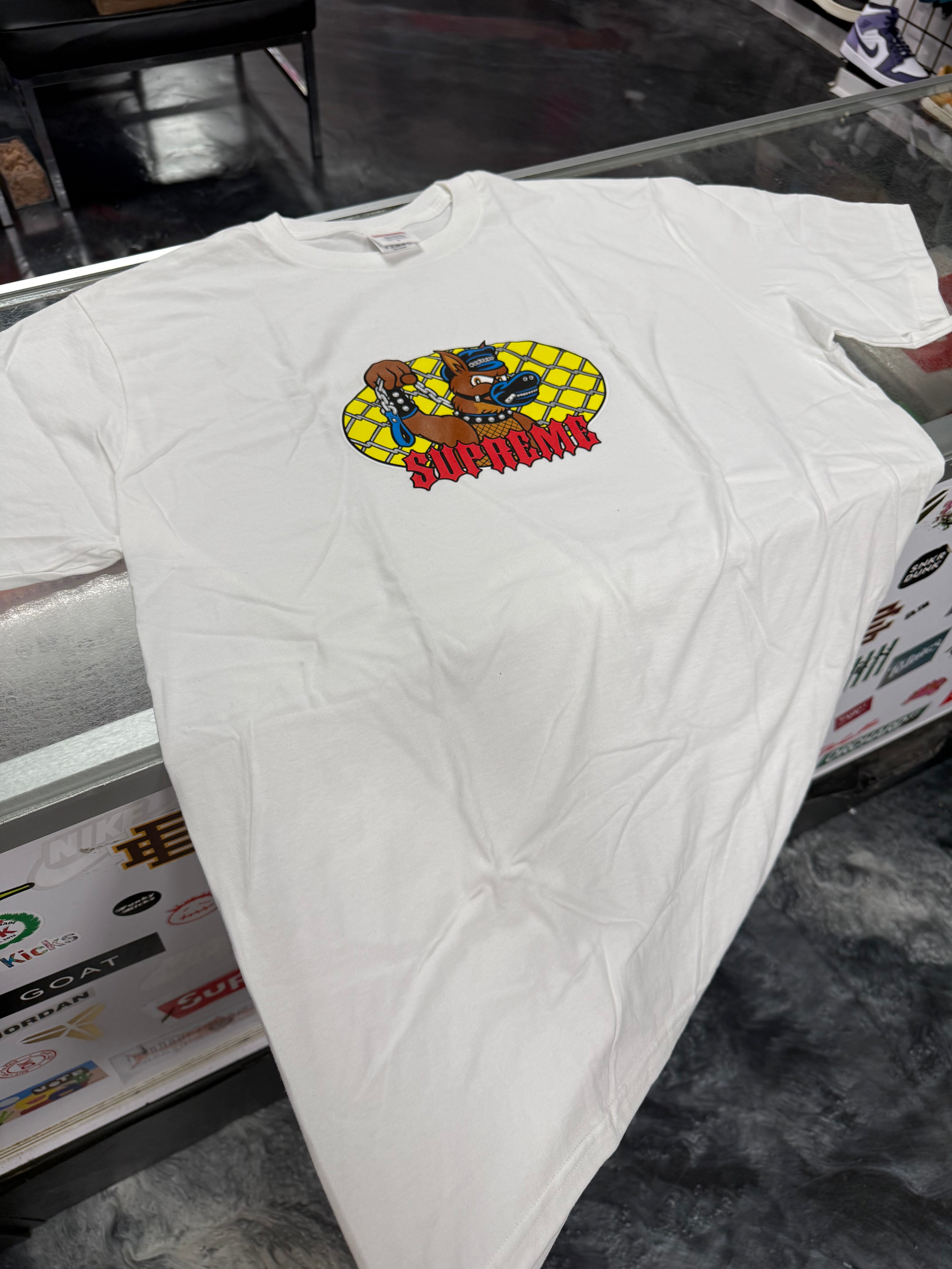 Size L Supreme Leash Tee “White” Brand New