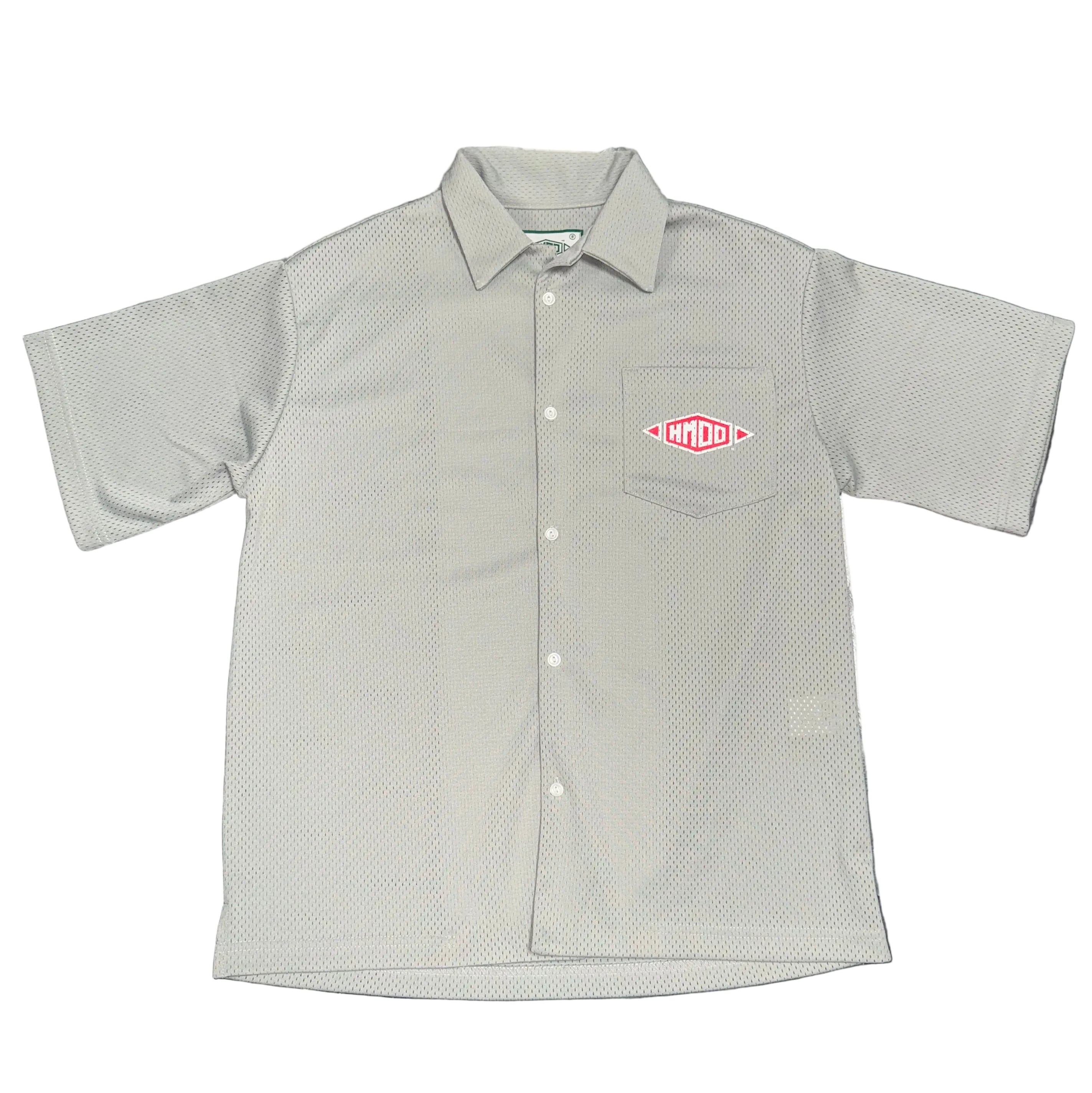 Size S (Fits M) HMDD Mesh Baseball Jersey “Grey”