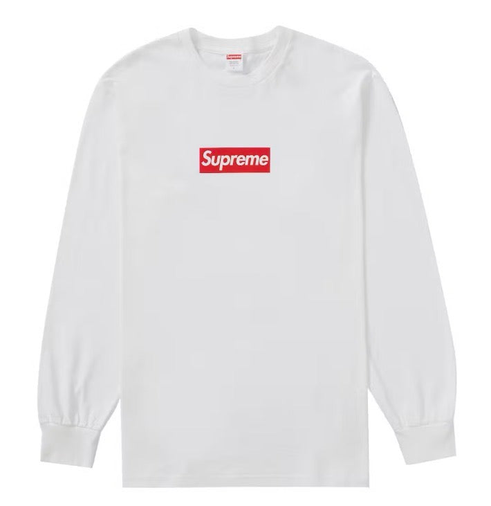 Size M Supreme Box Logo Long Sleeve Tee “White”