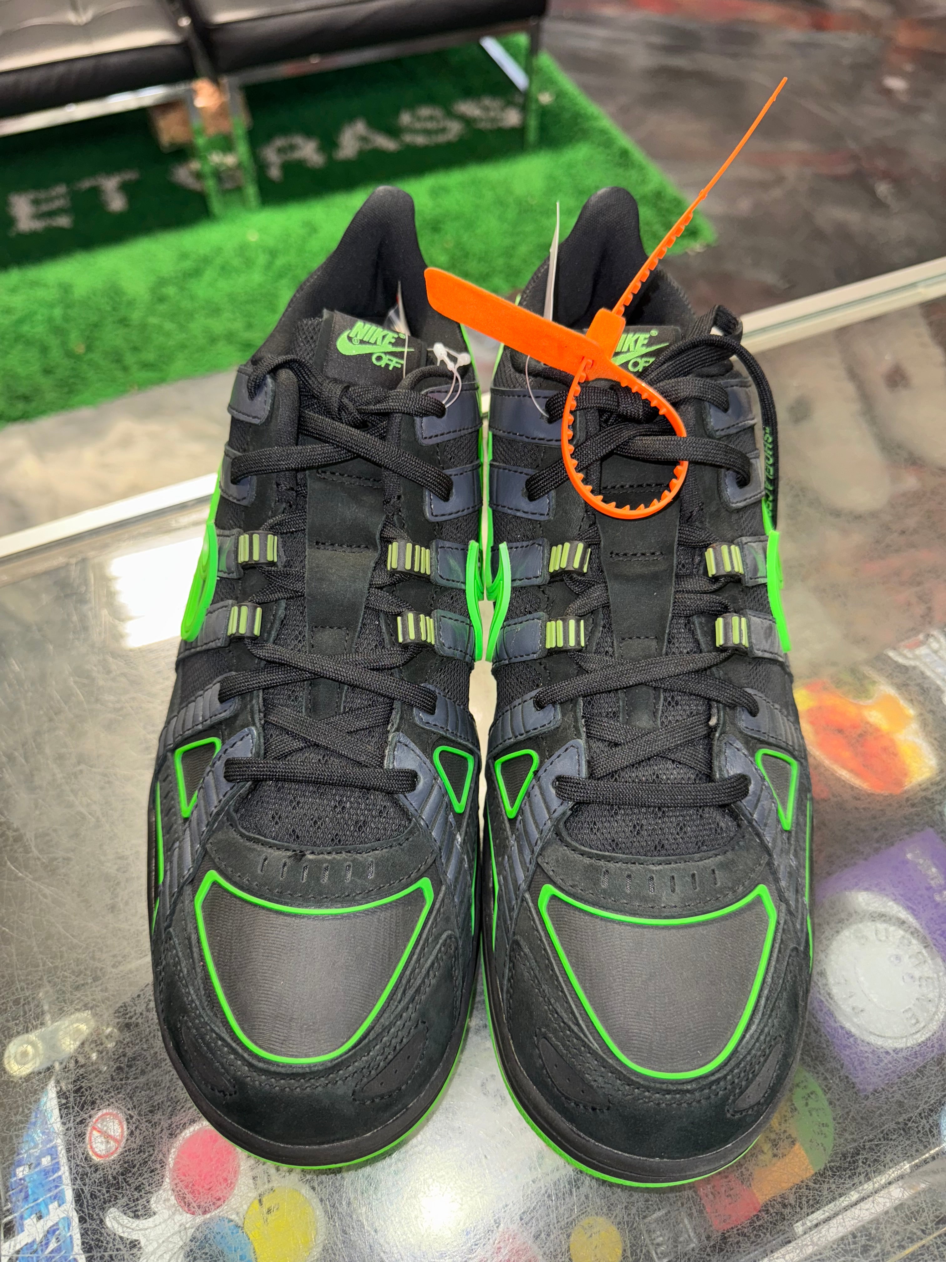 Size 13 Air Rubber Dunk Off-White "Green Strike" Brand New