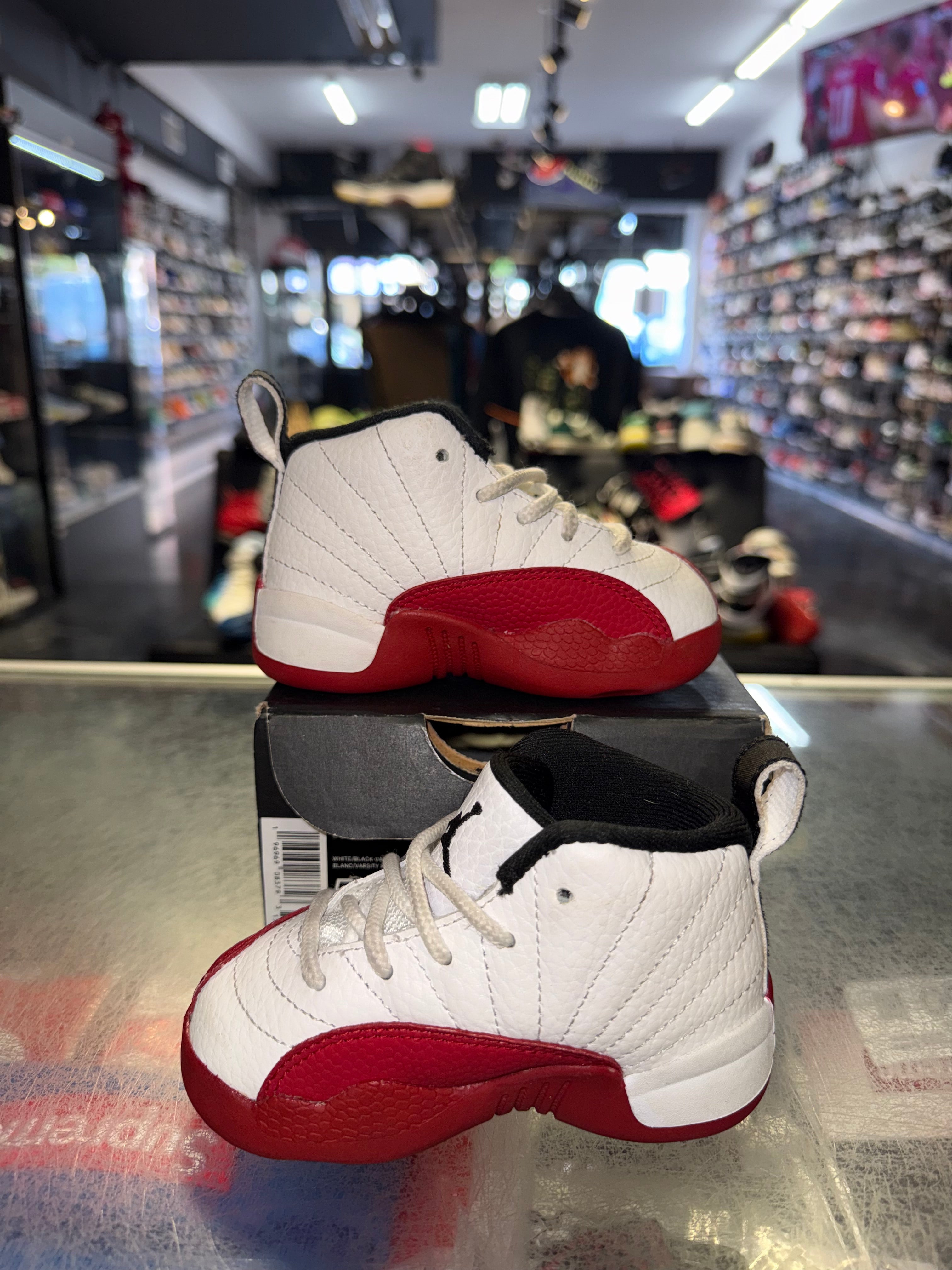 Size 5c Air Jordan 12 "Cherry" (TD)