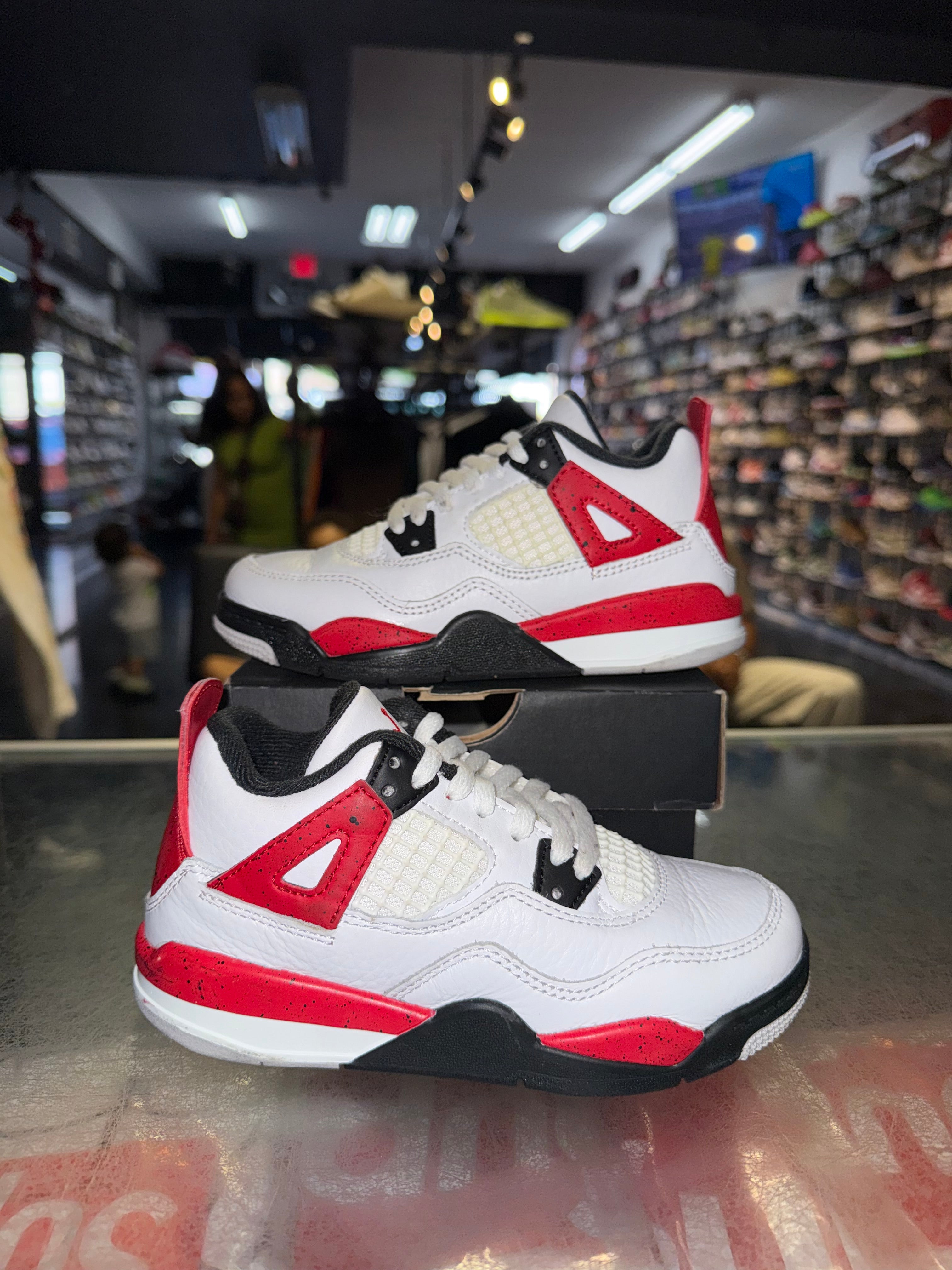 Size 11c Air Jordan 4 “Red Cement” (PS)