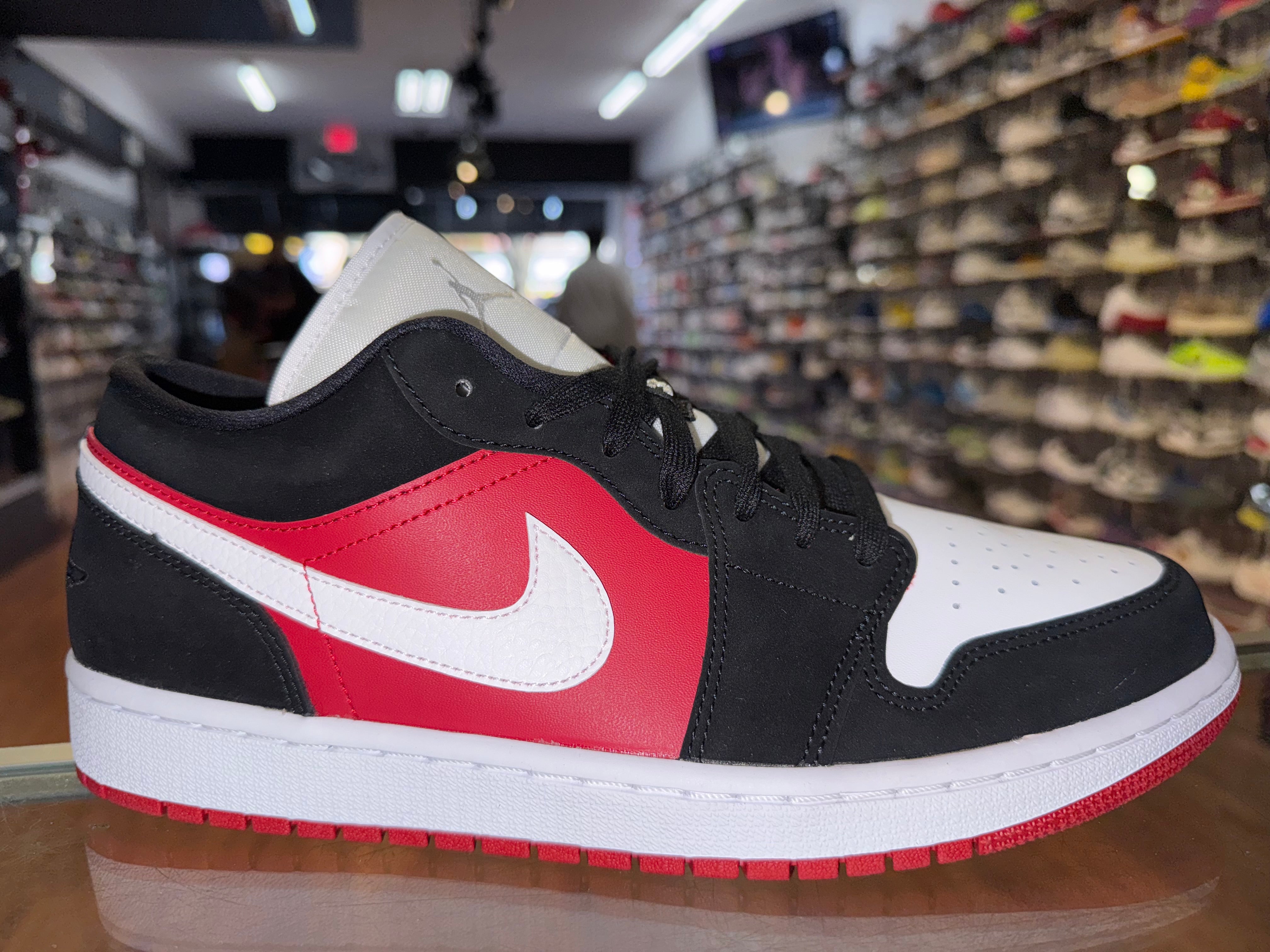 Size 10 (11.5W) Air Jordan 1 Low "Black White Gym Red" Brand New
