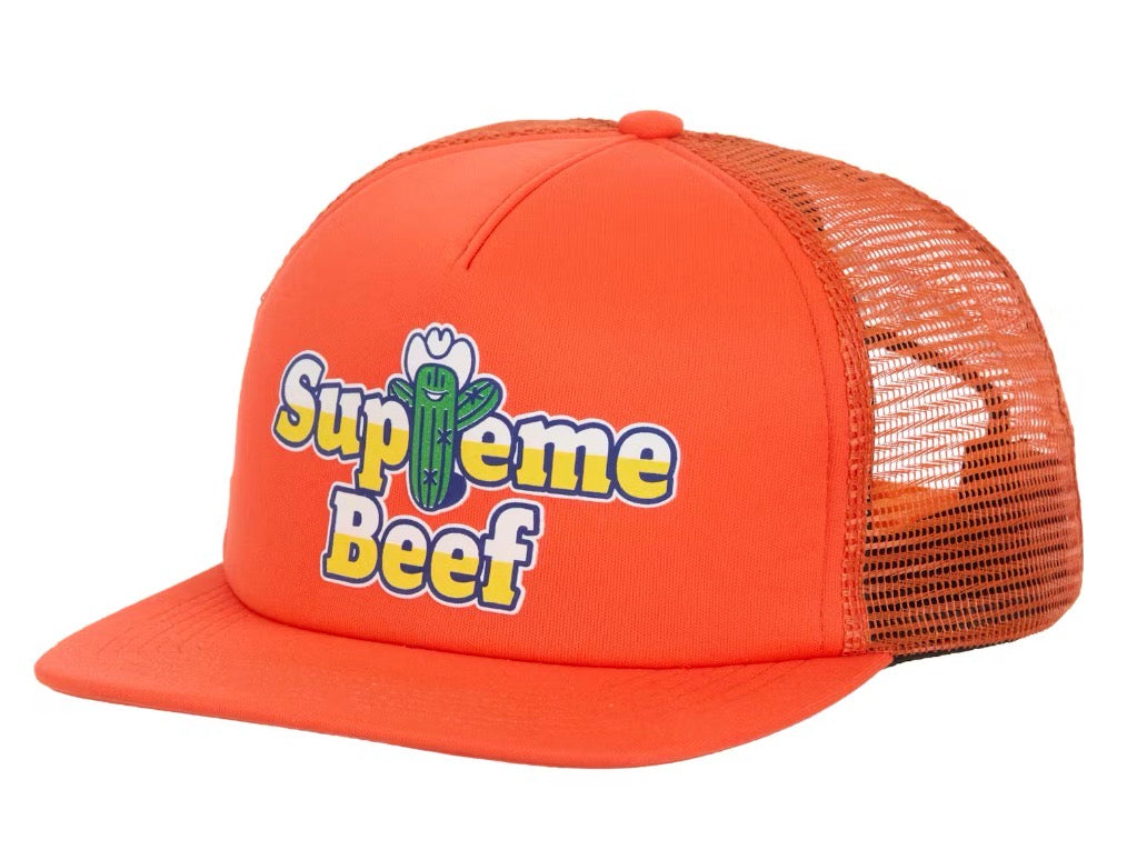 Size OS Supreme x Western Beef Trucker Hat “Orange” Brand New