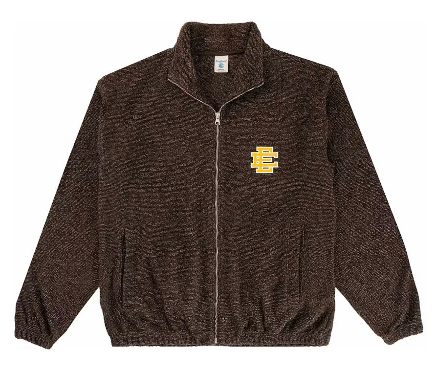 Size M Eric Emanuel EE Boucle Zip-Up “Brown/Yellow” Brand New