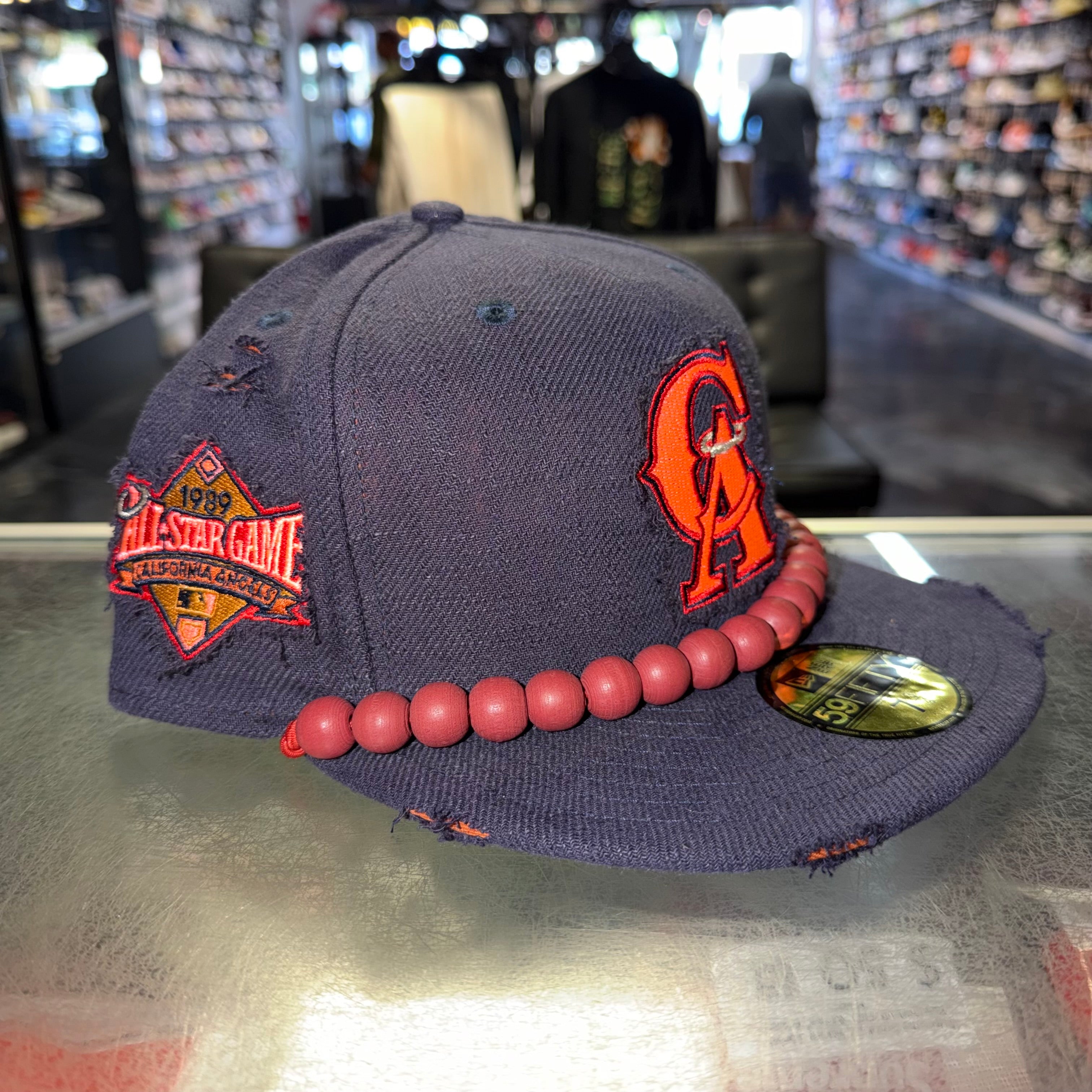 Size 7 3/4 New Era Fitted Hat "California Angels Turbo Akuma" Brand New