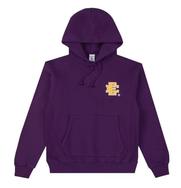 Size M Eric Emanuel EE Hoodie “Purple/Yellow” Brand New
