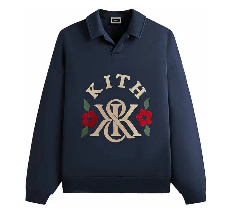 Size L Kith K&K Collared Rugby Crewneck “Nocturnal” Brand New