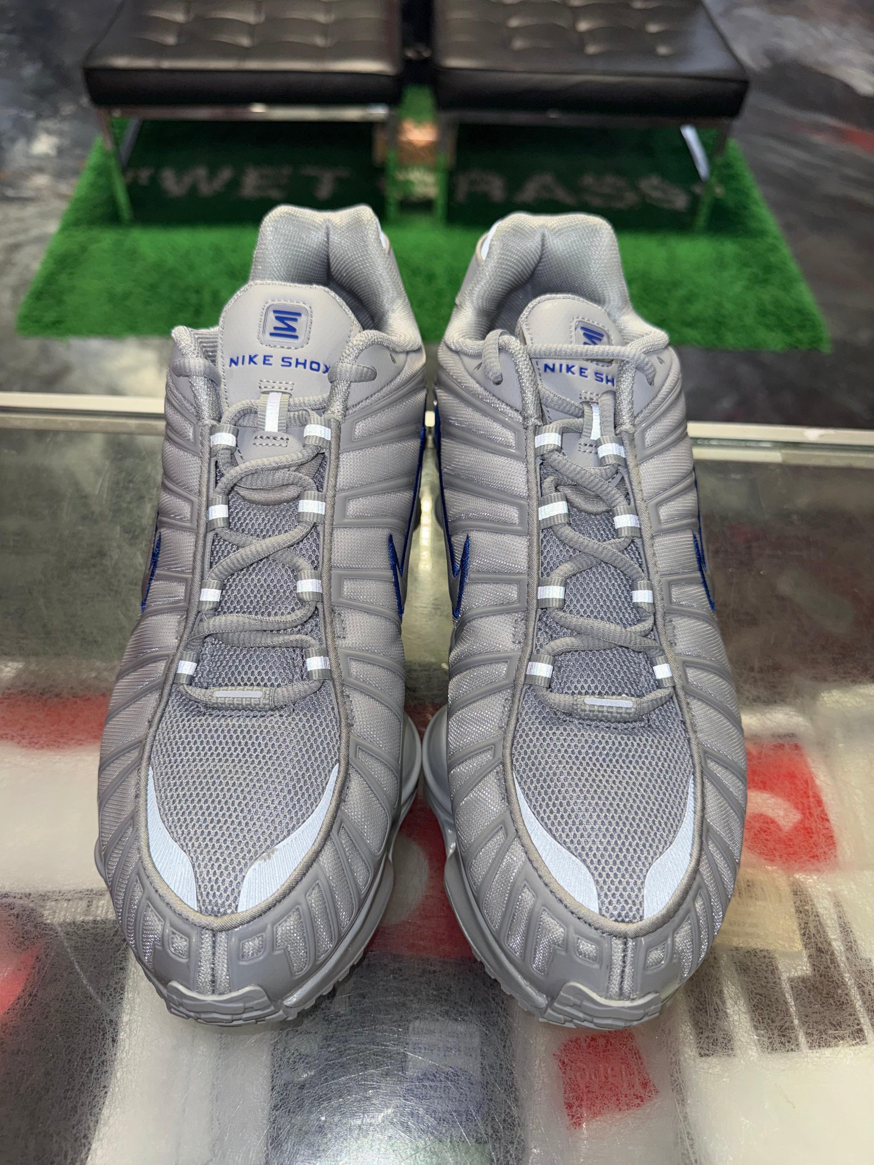 Size 13 Nike Shox "Wolf Grey Metallic Silver Blue" Brand New