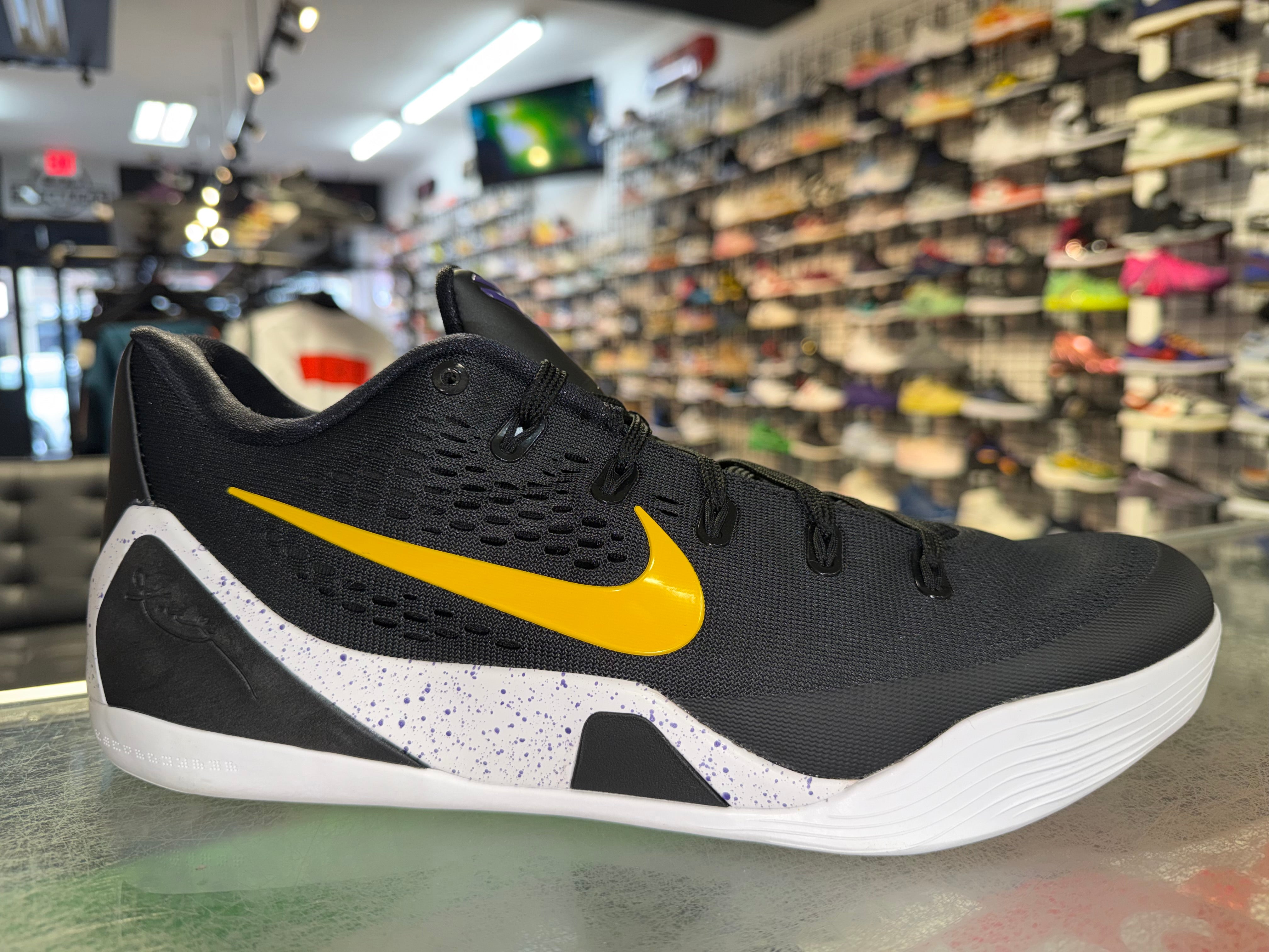 Size 13 Kobe 9 EM Low Protro "Black University Gold" Brand New