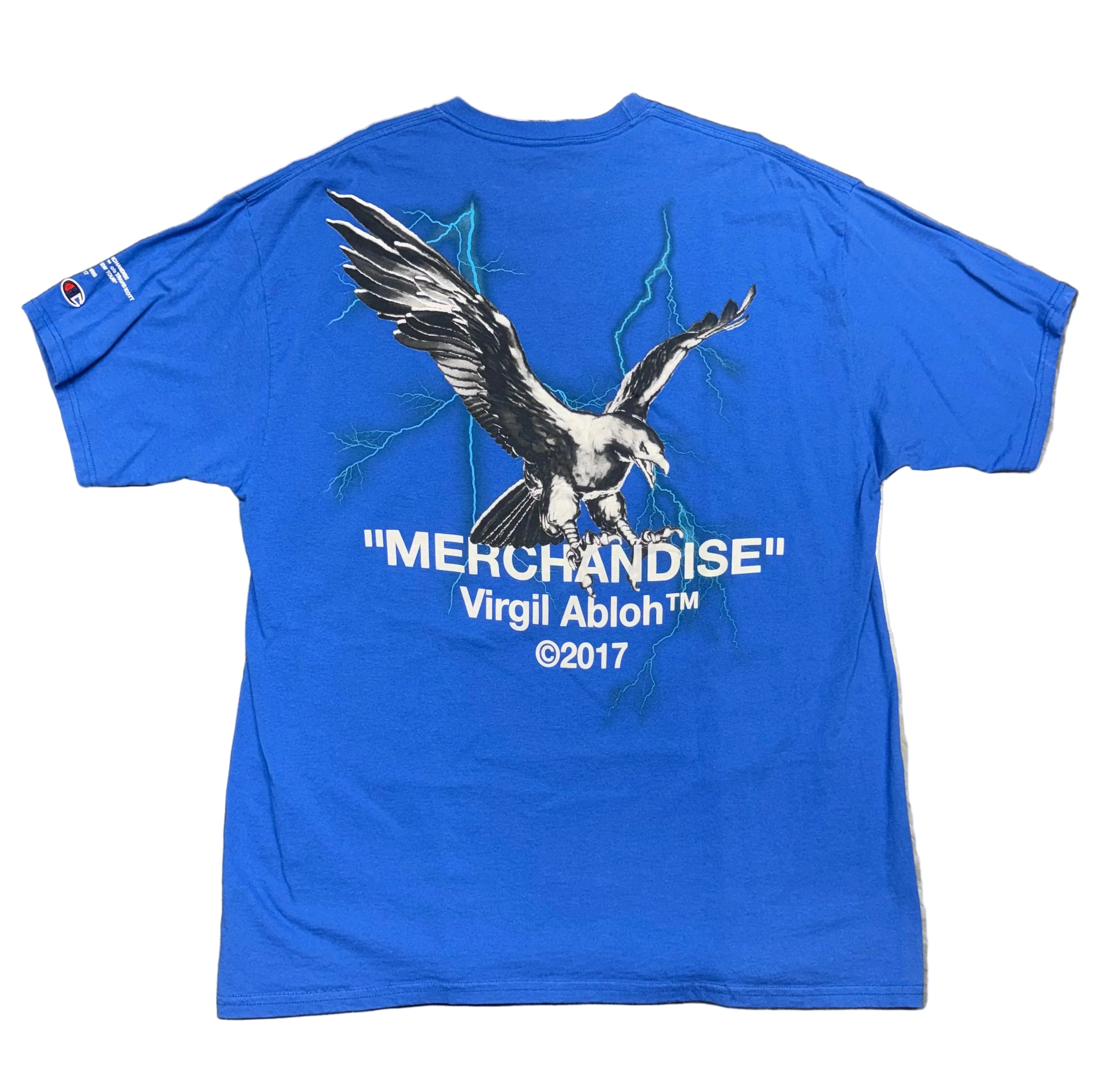 Size XXL Travis Scott x Virgil Abloh Merchandise Tee “Blue”
