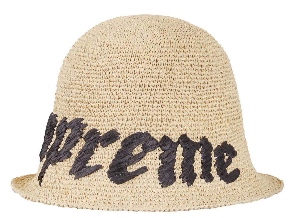 Size OS Supreme Old English Crusher “Straw” Brand New