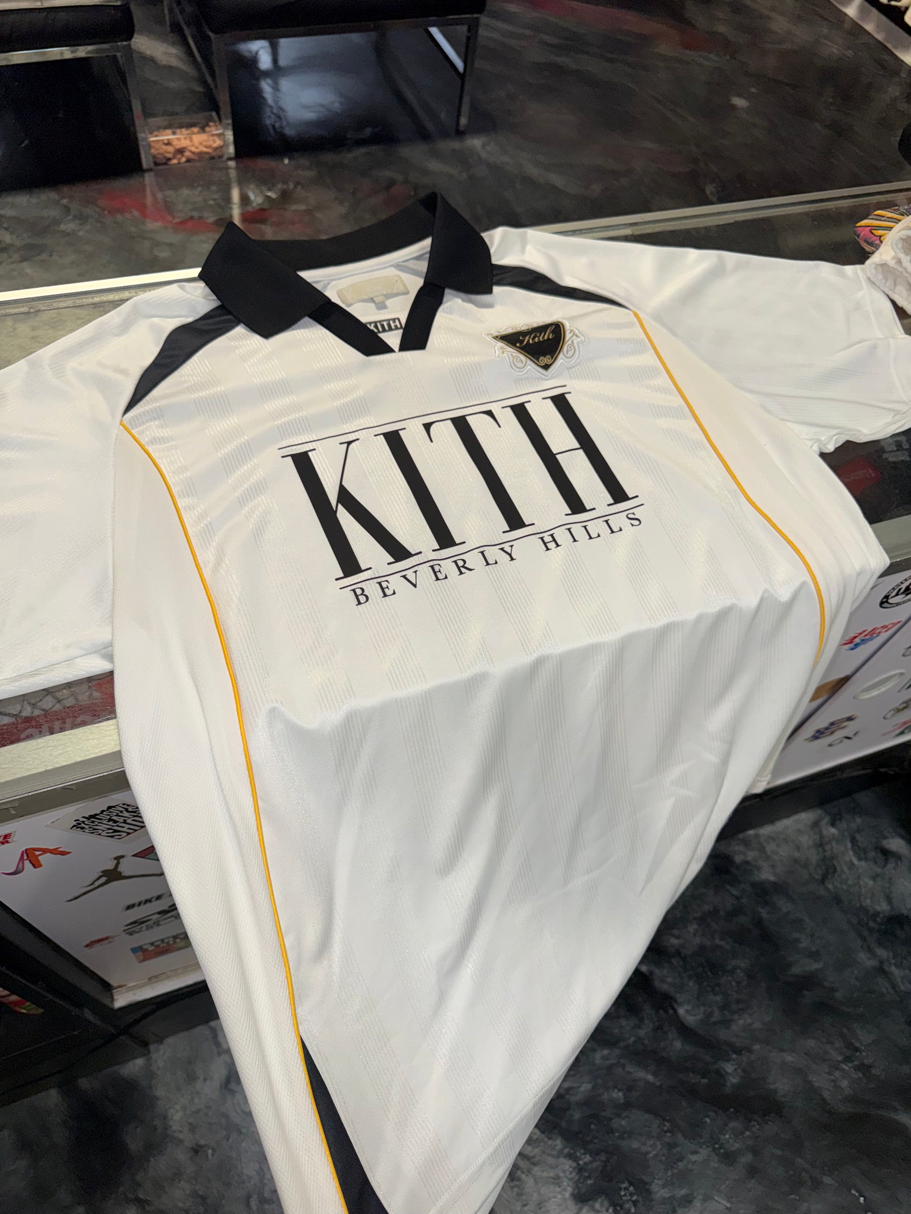 Size XL Kith Beverly Hills Jersey Tee “White/Black”