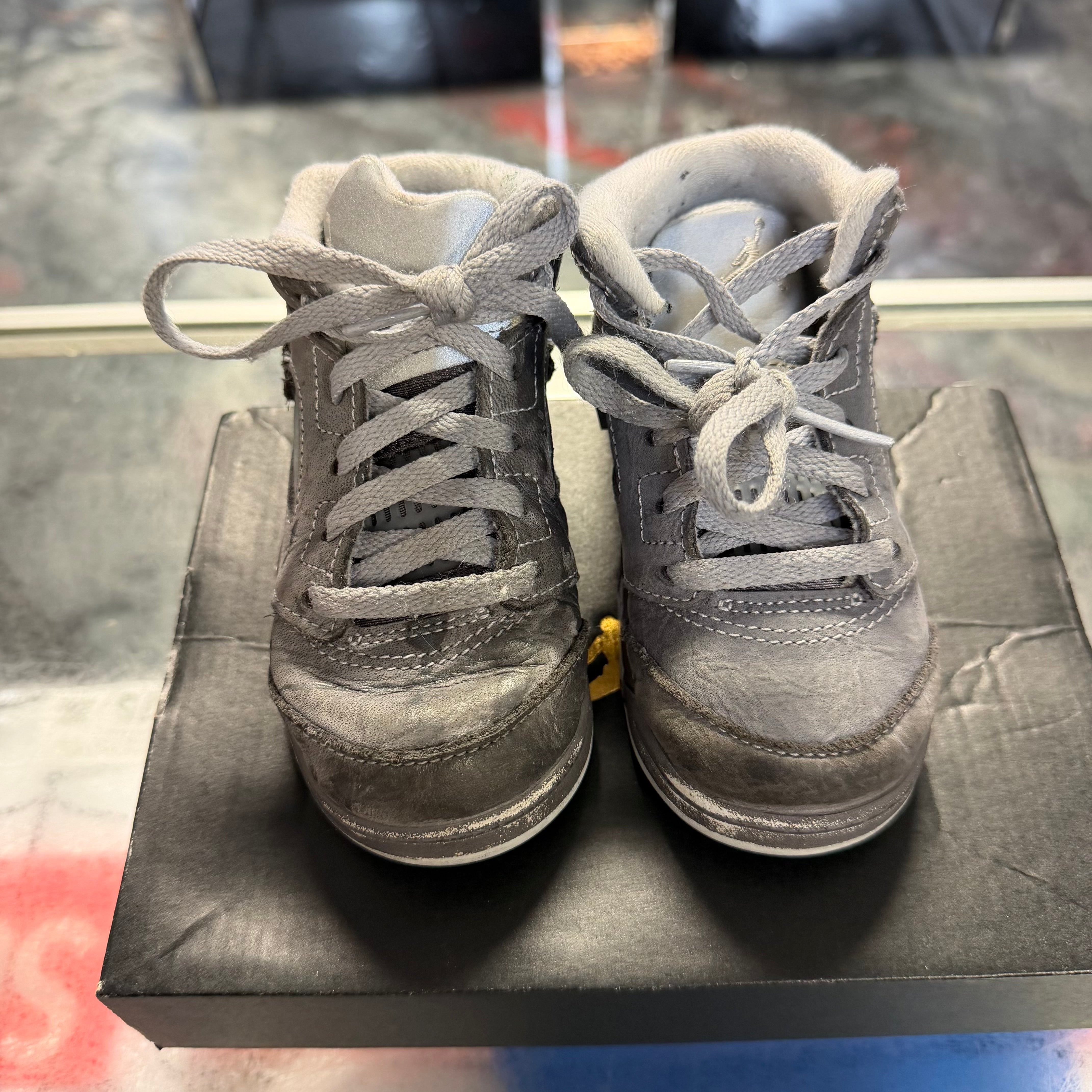 Size 8c Air Jordan 5 "Wolf Grey" (TD)