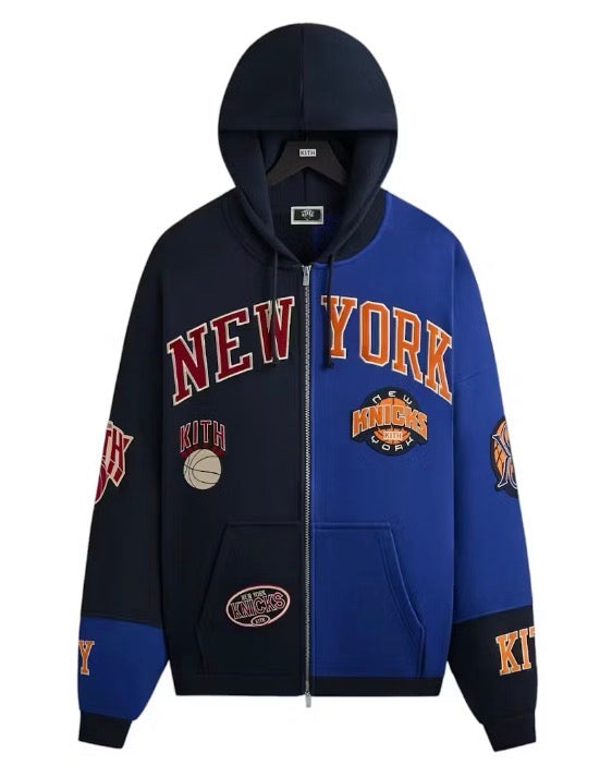 Size L Kith NY Knicks Mash Up Hoodie “Nocturnal”