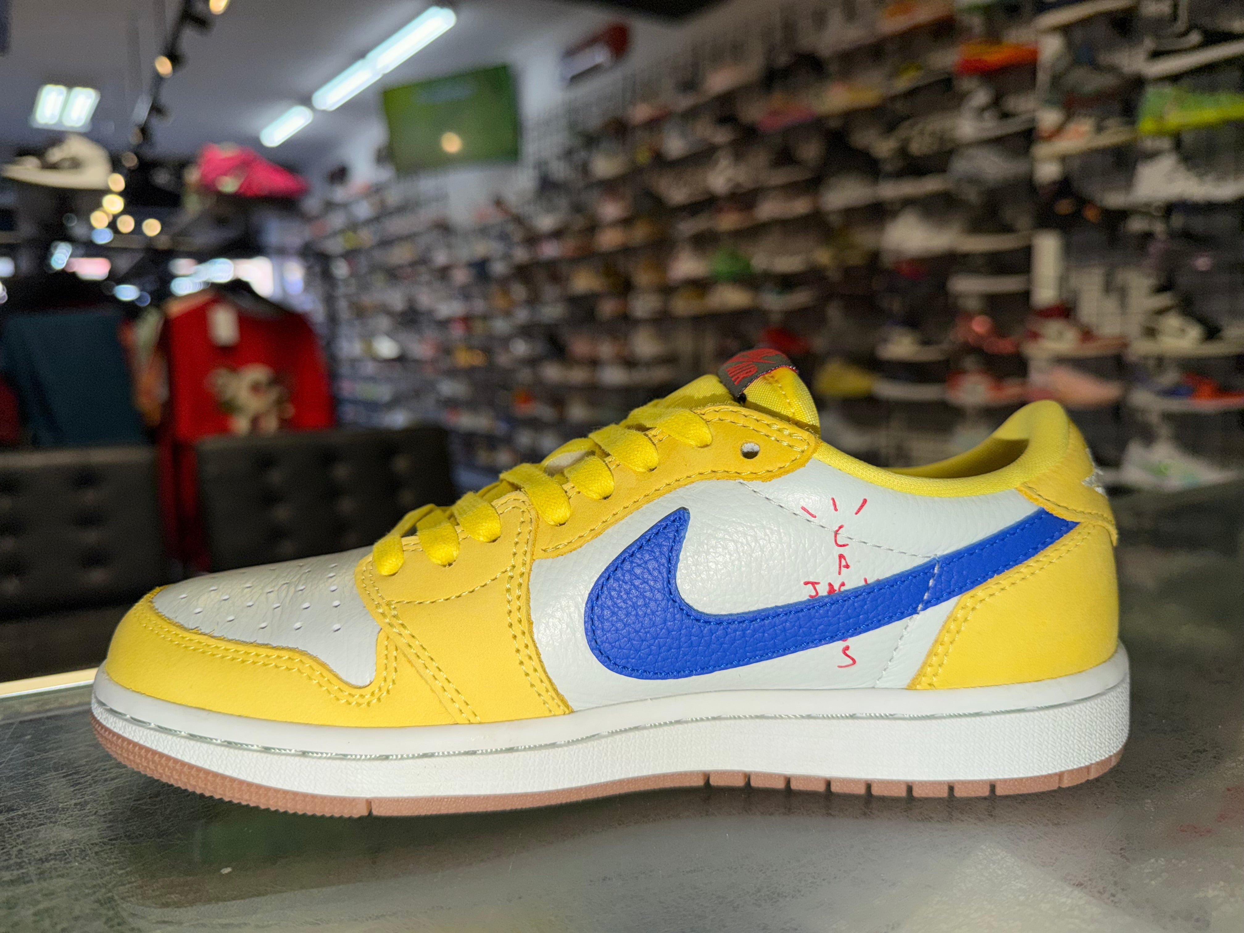 Size 5.5 (7W) Air Jordan 1 Low Travis Scott "Canary"