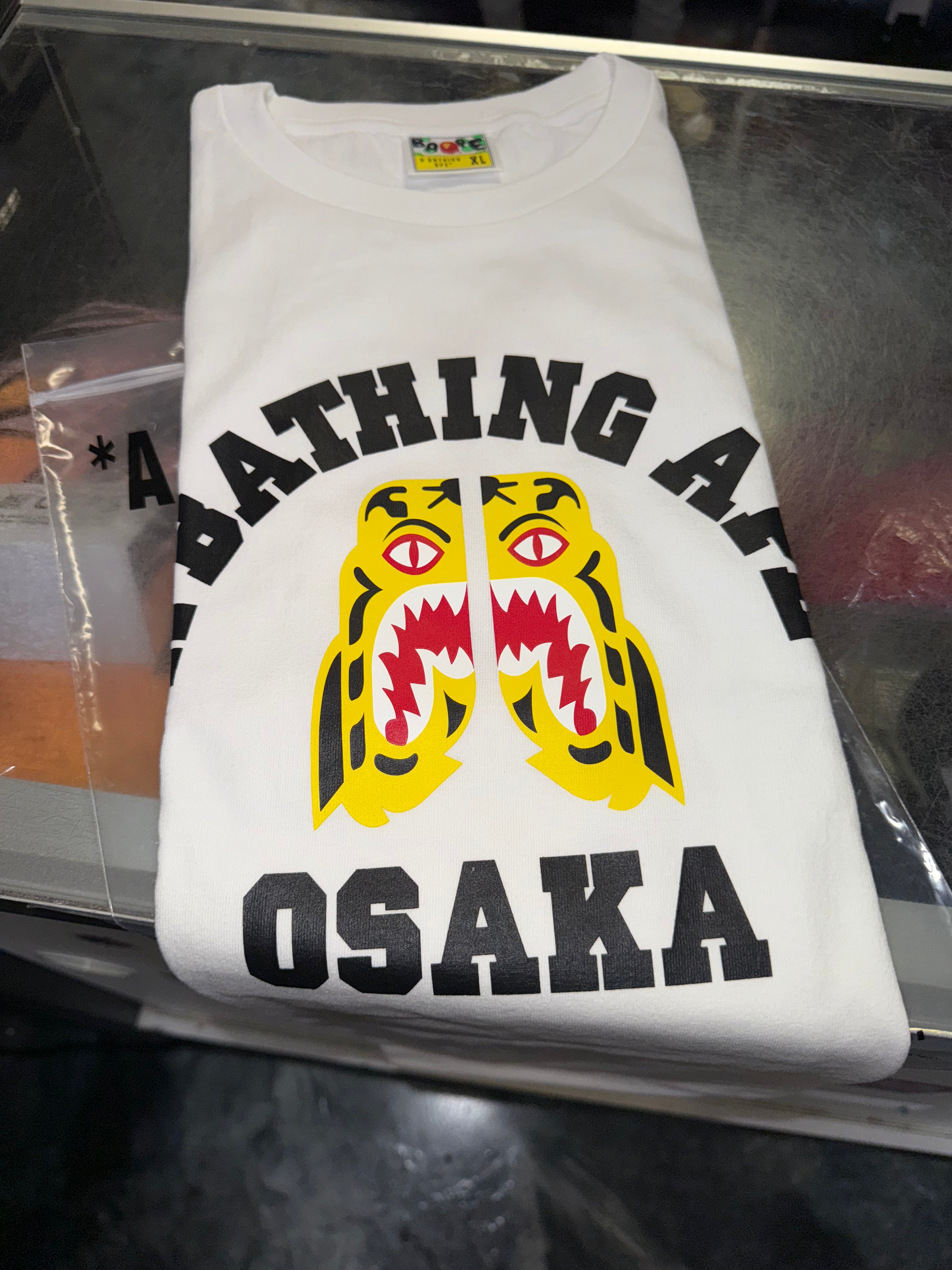 Size XL Bape Osaka Tiger Face Tee "White" Brand New
